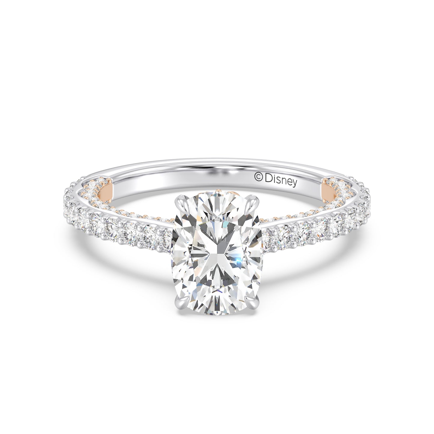 Enchanted Star Lab Grown Diamond And 14K Gold, Disney Princess Belle Rose Engagement Ring