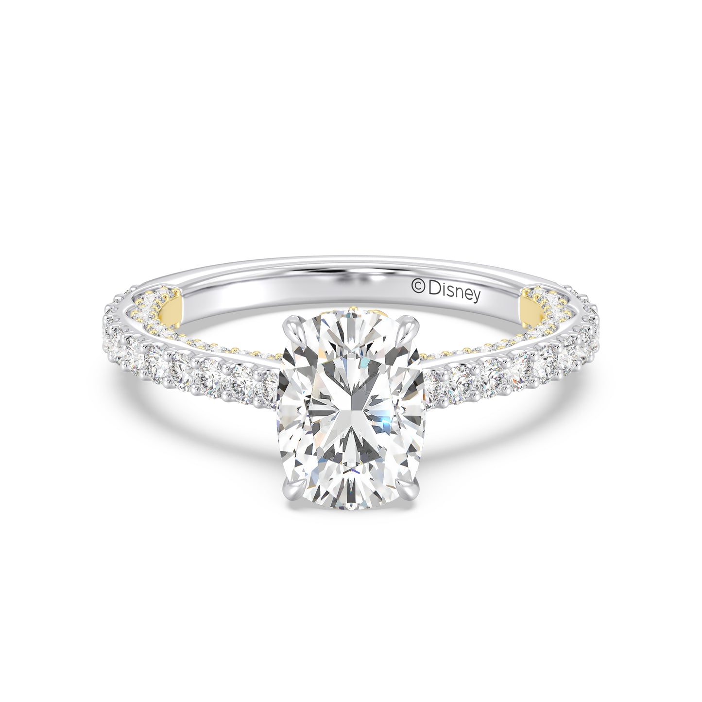 Enchanted Star Lab Grown Diamond And 14K Gold, Disney Princess Belle Rose Engagement Ring