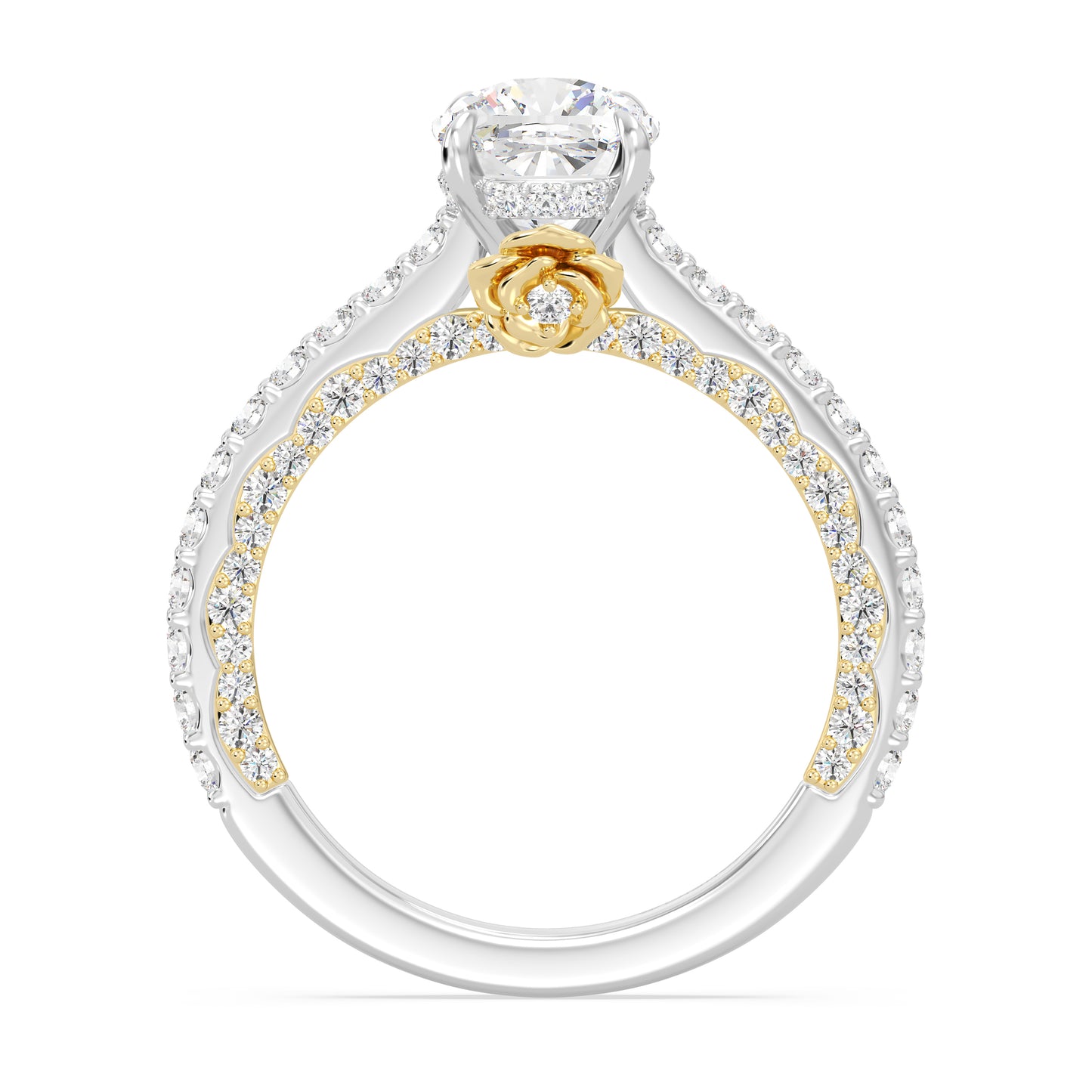 Enchanted Star Lab Grown Diamond And 14K Gold, Disney Princess Belle Rose Engagement Ring