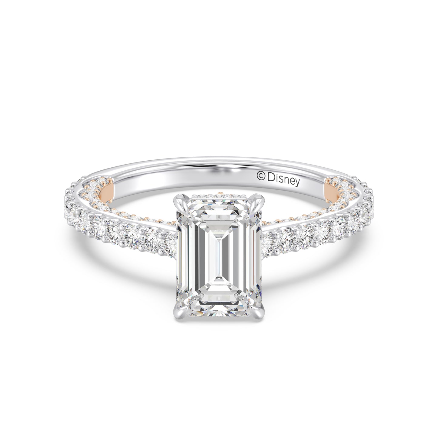 Enchanted Star Lab Grown Diamond And 14K Gold, Disney Princess Belle Rose Engagement Ring