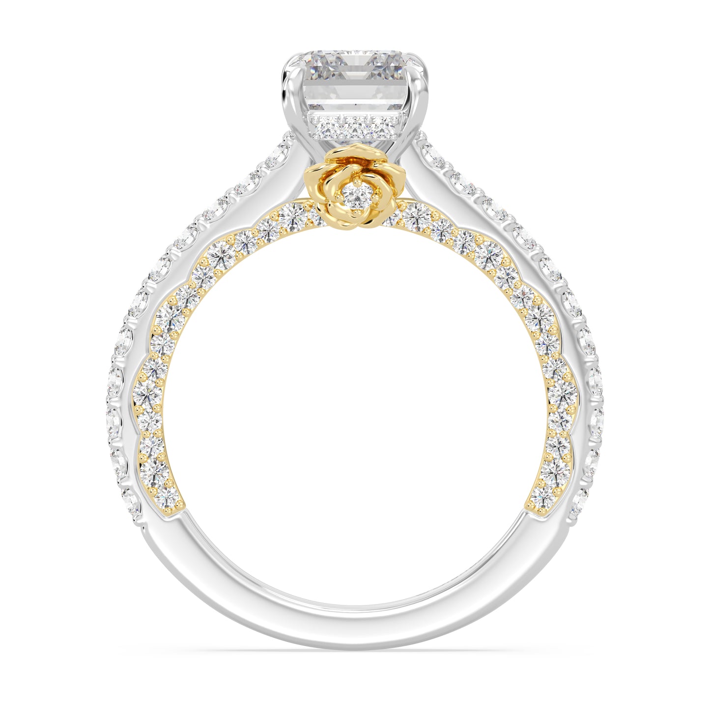 Enchanted Star Lab Grown Diamond And 14K Gold, Disney Princess Belle Rose Engagement Ring