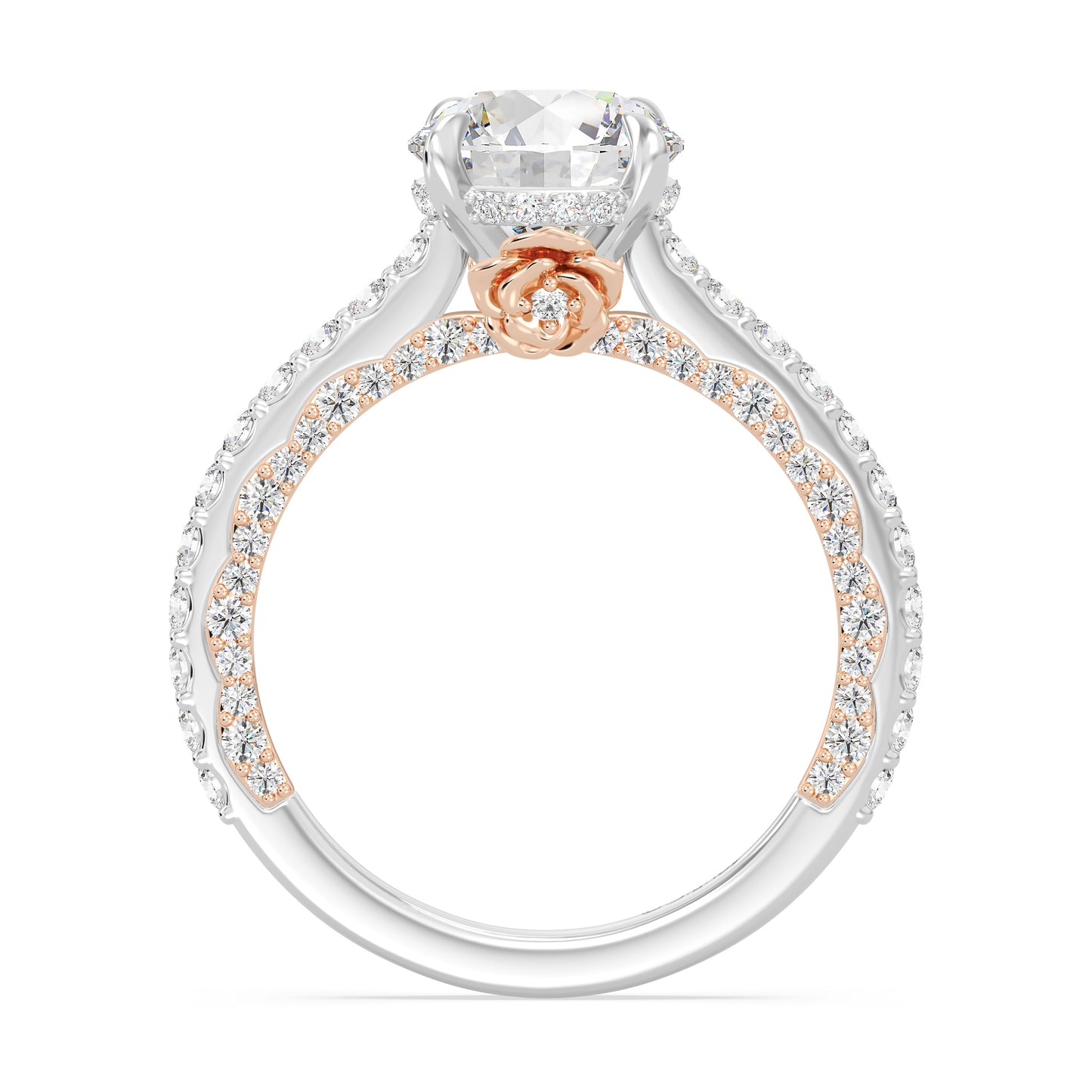 Enchanted Star Lab Grown Diamond And 14K Gold, Disney Princess Belle Rose Engagement Ring