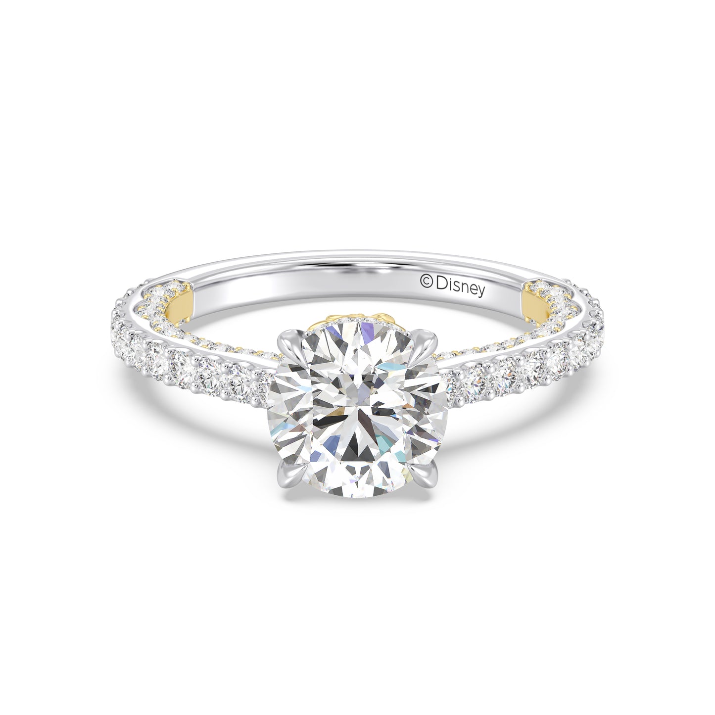Enchanted Star Lab Grown Diamond And 14K Gold, Disney Princess Belle Rose Engagement Ring