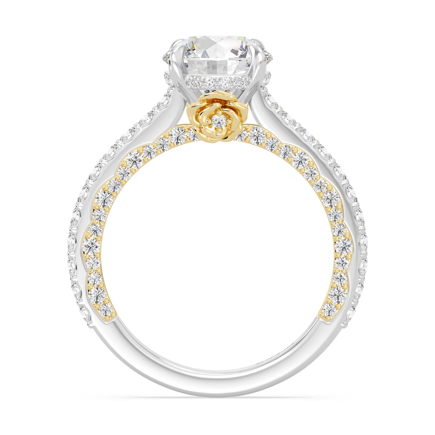Enchanted Star Lab Grown Diamond And 14K Gold, Disney Princess Belle Rose Engagement Ring