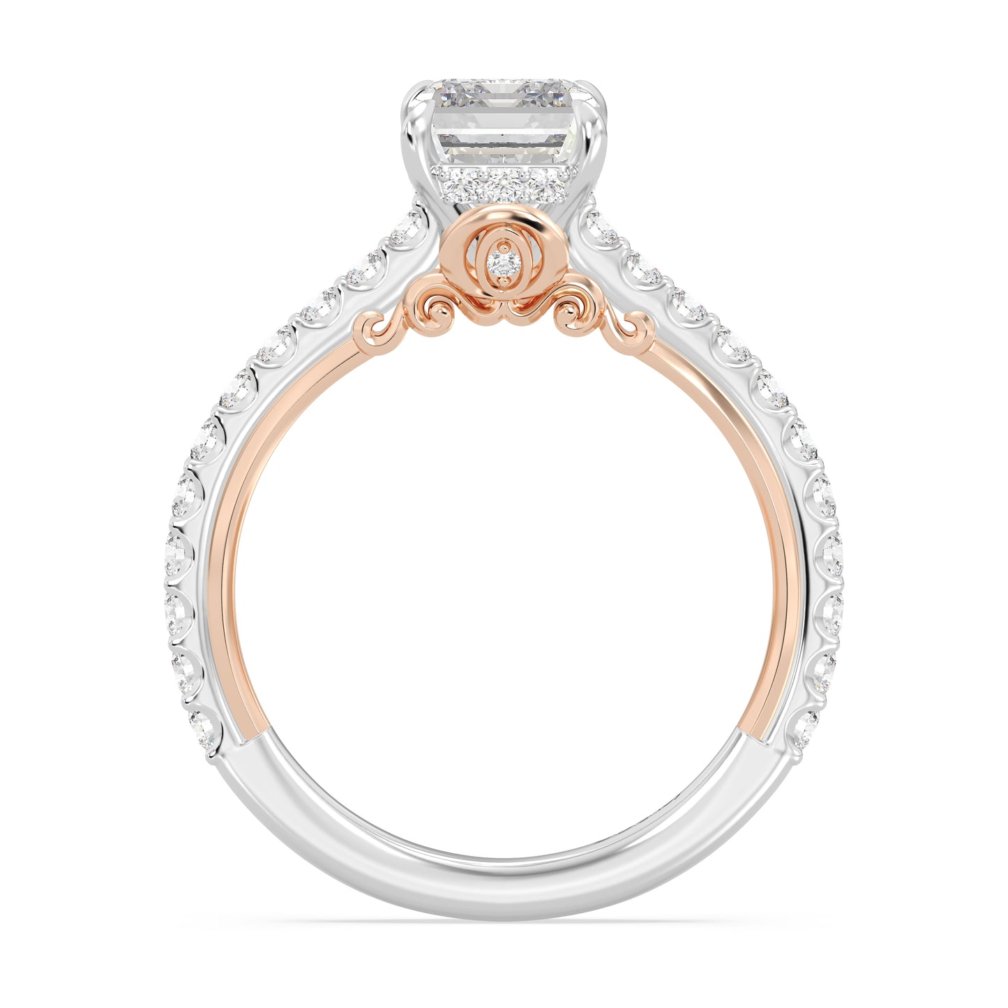 Enchanted Star Lab Grown Diamond And 14K Gold, Disney Princess Cinderella Carriage Engagement Ring