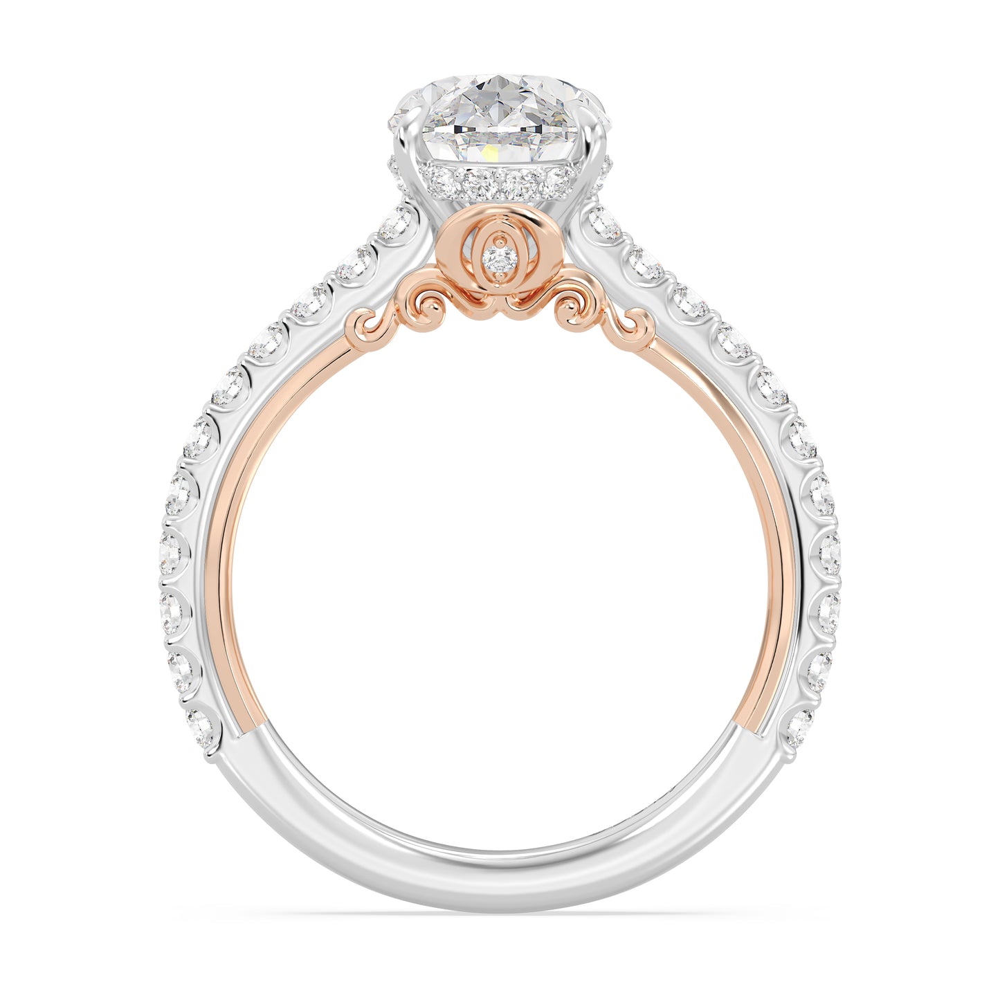 Enchanted Star Lab Grown Diamond And 14K Gold, Disney Princess Cinderella Carriage Engagement Ring