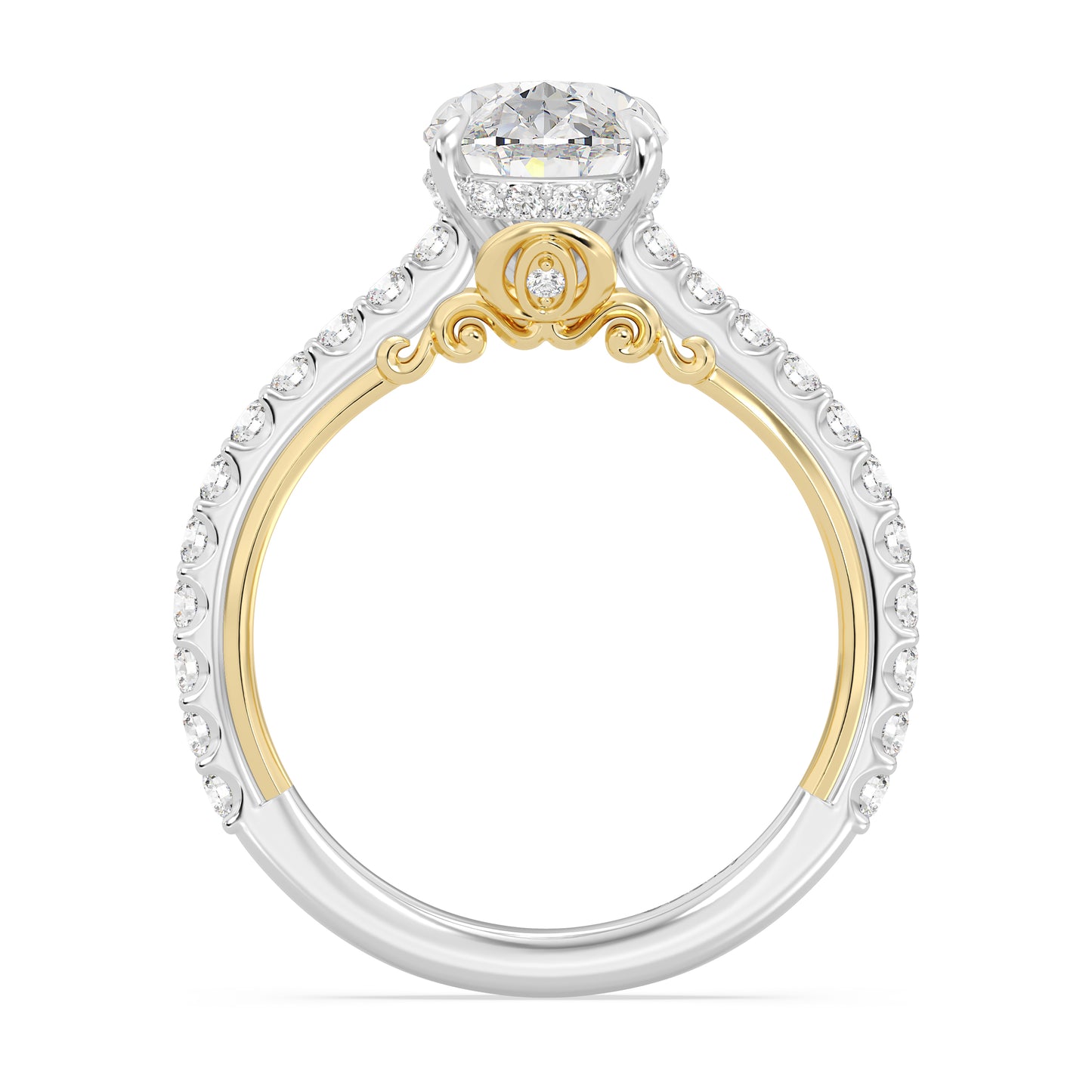 Enchanted Star Lab Grown Diamond And 14K Gold, Disney Princess Cinderella Carriage Engagement Ring