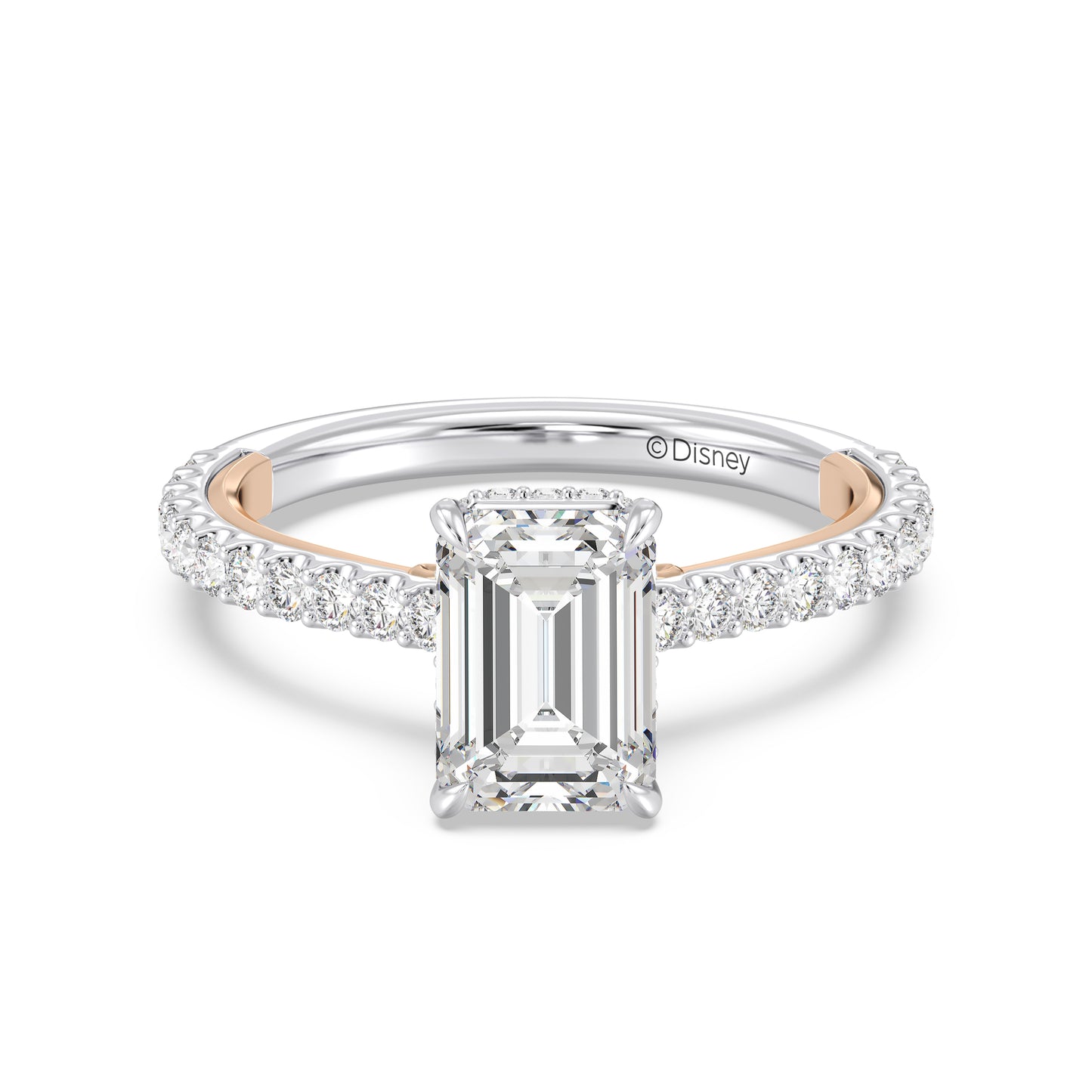 Enchanted Star Lab Grown Diamond And 14K Gold, Disney Princess Ariel Hidden Halo Shell Engagement Ring