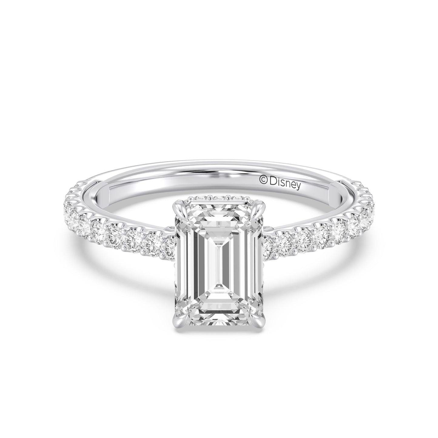 Enchanted Star Lab Grown Diamond And 14K Gold, Disney Princess Ariel Hidden Halo Shell Engagement Ring