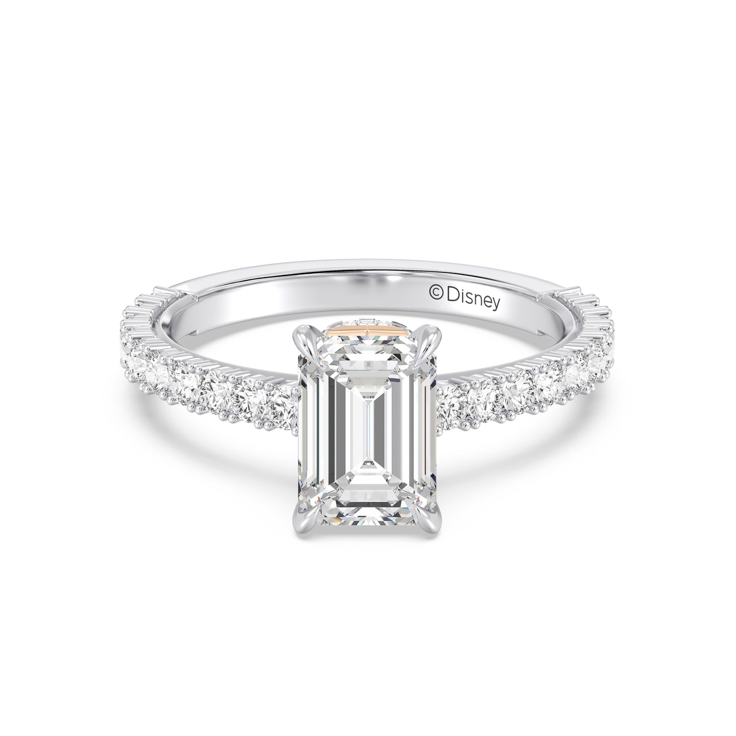 Enchanted Star Lab Grown Diamond And 14K Gold Disney Princess Aurora, Hidden Halo Crown Engagement Ring