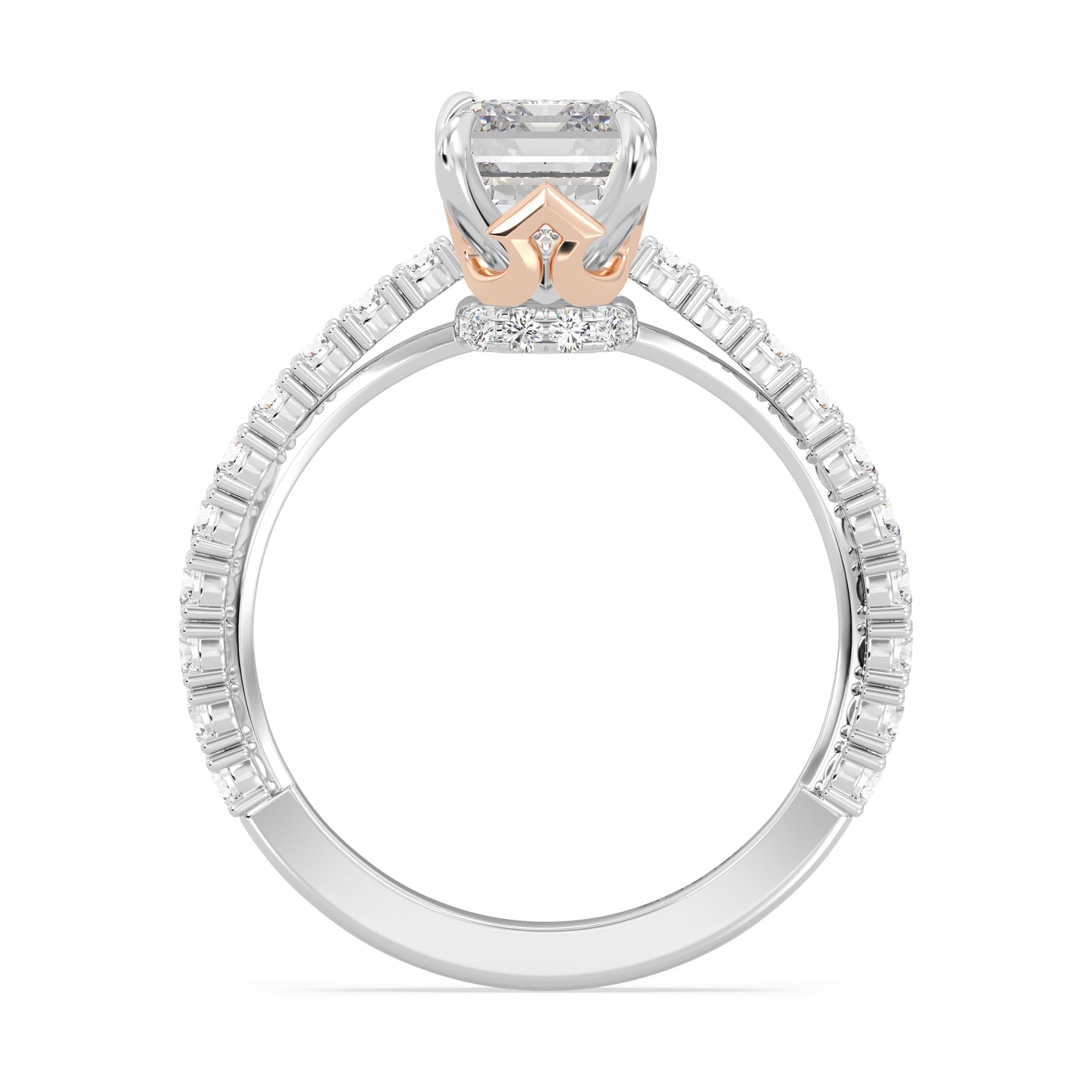 Enchanted Star Lab Grown Diamond And 14K Gold Disney Princess Aurora, Hidden Halo Crown Engagement Ring