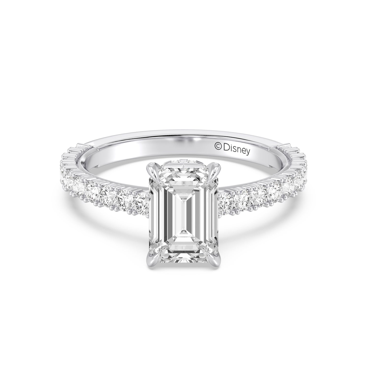 Enchanted Star Lab Grown Diamond And 14K Gold Disney Princess Aurora, Hidden Halo Crown Engagement Ring