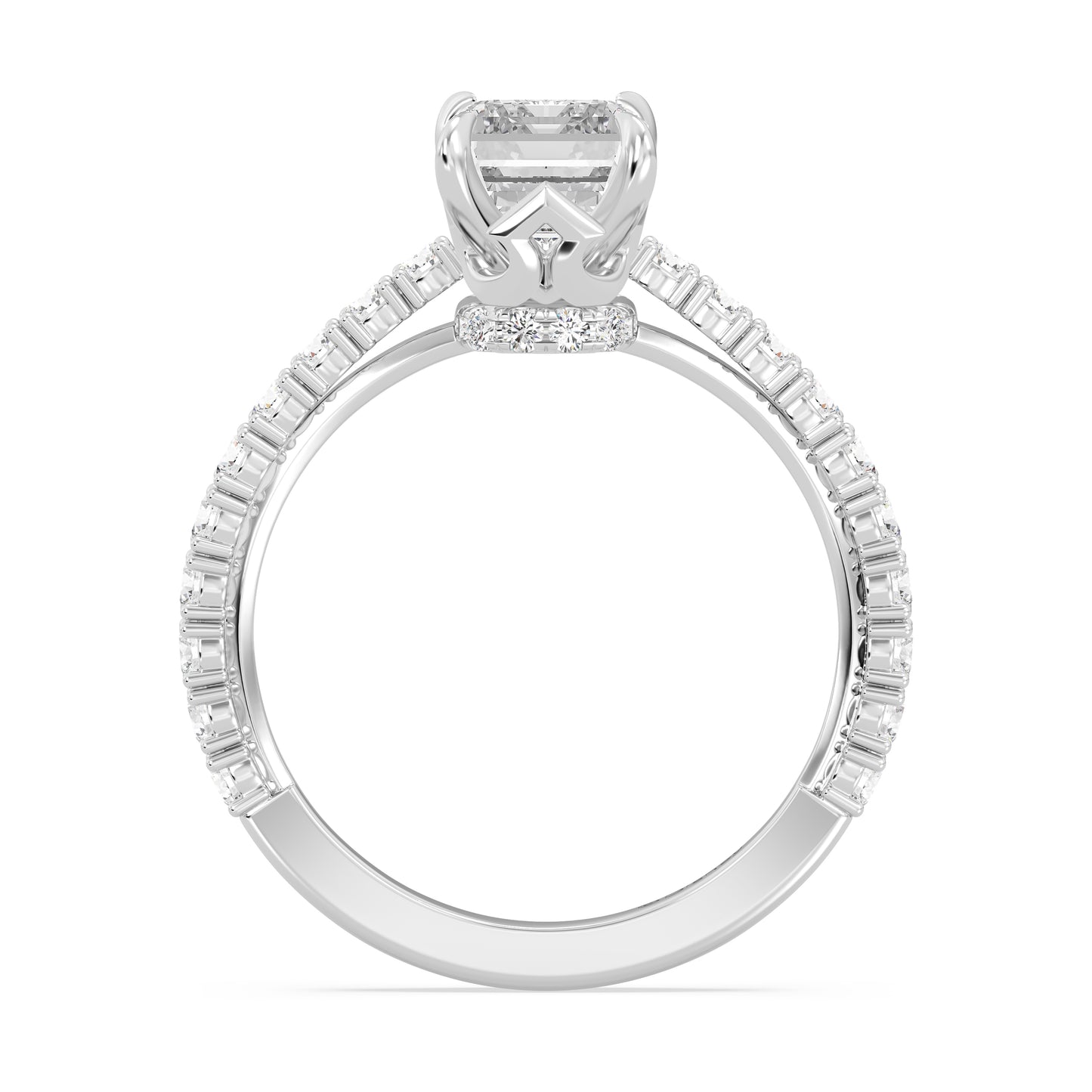 Enchanted Star Lab Grown Diamond And 14K Gold Disney Princess Aurora, Hidden Halo Crown Engagement Ring