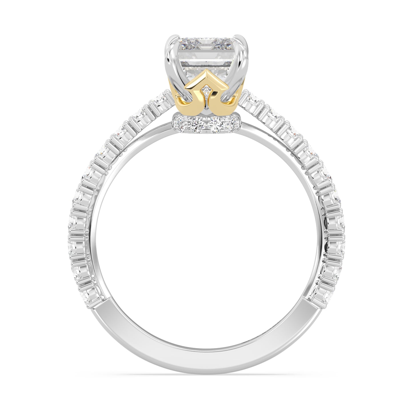 Enchanted Star Lab Grown Diamond And 14K Gold Disney Princess Aurora, Hidden Halo Crown Engagement Ring
