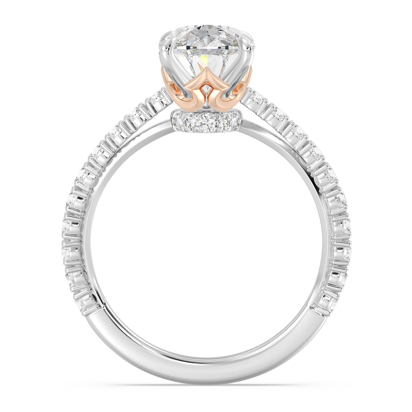 Enchanted Star Lab Grown Diamond And 14K Gold Disney Princess Aurora, Hidden Halo Crown Engagement Ring