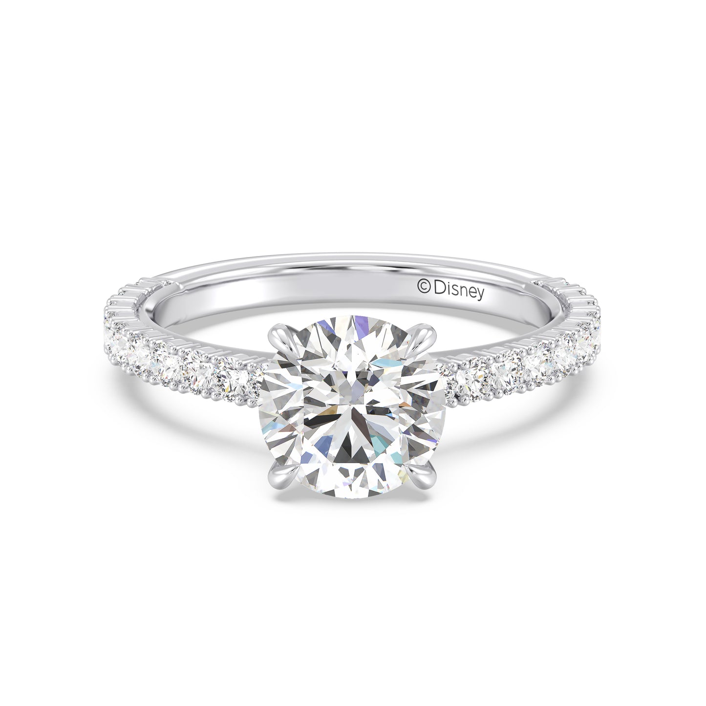 Enchanted Star Lab Grown Diamond And 14K Gold Disney Princess Aurora, Hidden Halo Crown Engagement Ring