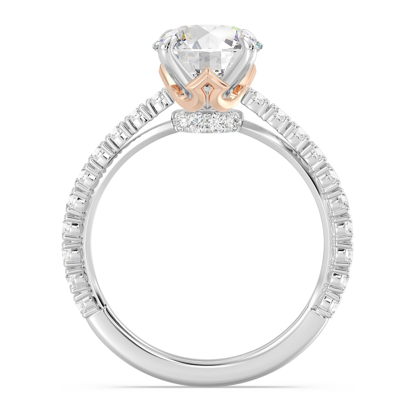 Enchanted Star Lab Grown Diamond And 14K Gold Disney Princess Aurora, Hidden Halo Crown Engagement Ring