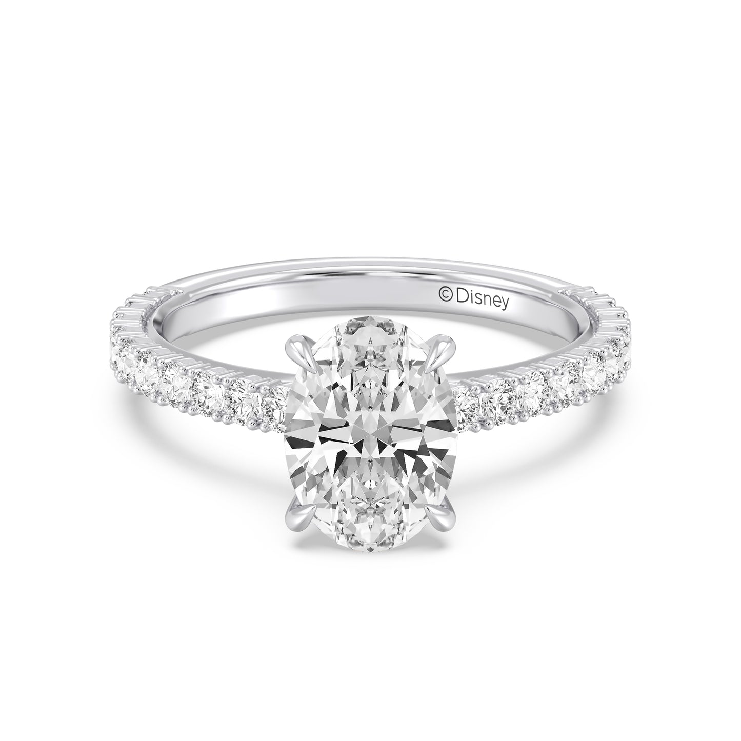 Enchanted Star Lab Grown Diamond And 14K Gold Disney Princess Aurora, Hidden Halo Crown Engagement Ring