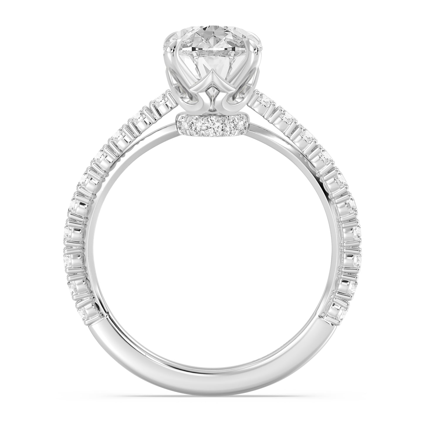 Enchanted Star Lab Grown Diamond And 14K Gold Disney Princess Aurora, Hidden Halo Crown Engagement Ring