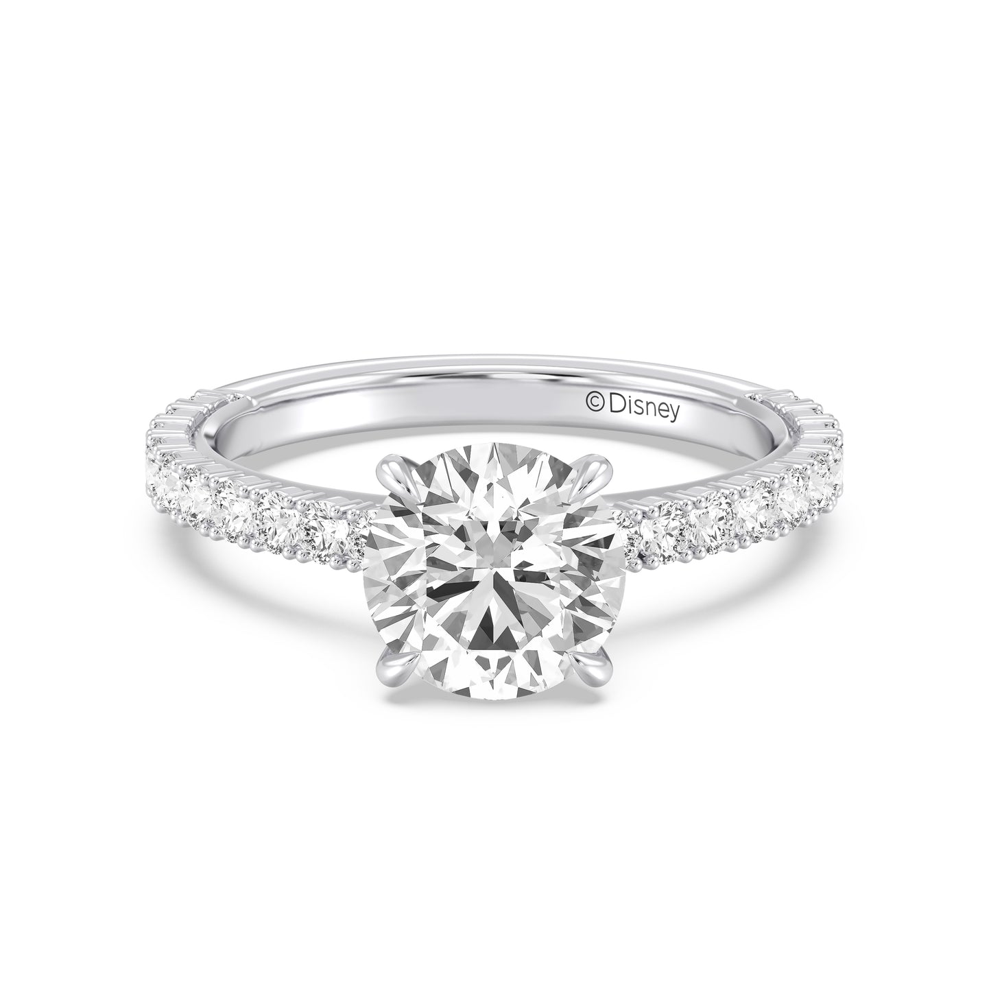 Enchanted Star Lab Grown Diamond And 14K Gold Disney Princess Aurora, Hidden Halo Crown Engagement Ring
