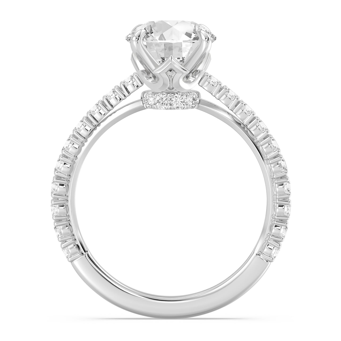 Enchanted Star Lab Grown Diamond And 14K Gold Disney Princess Aurora, Hidden Halo Crown Engagement Ring