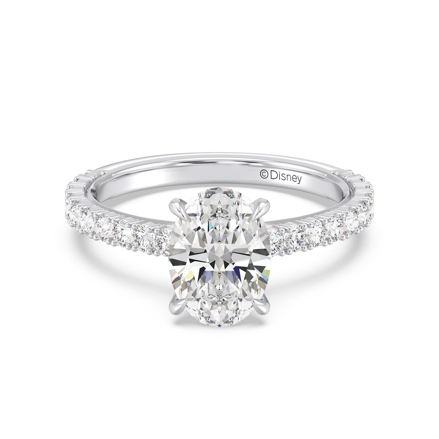 Enchanted Star Lab Grown Diamond And 14K Gold Disney Princess Aurora, Hidden Halo Crown Engagement Ring