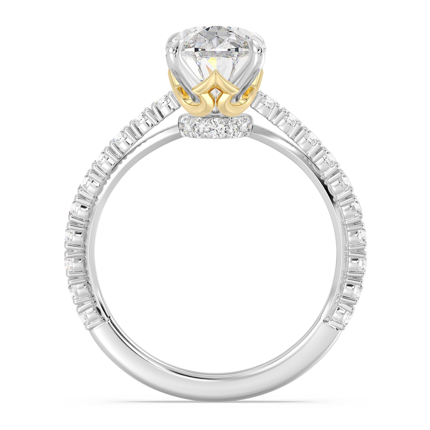 Enchanted Star Lab Grown Diamond And 14K Gold Disney Princess Aurora, Hidden Halo Crown Engagement Ring