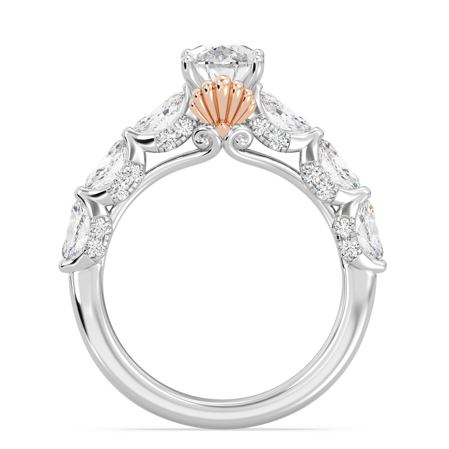 Enchanted Star Lab Grown Diamond 14K Gold Ariel Seashell Engagement Ring