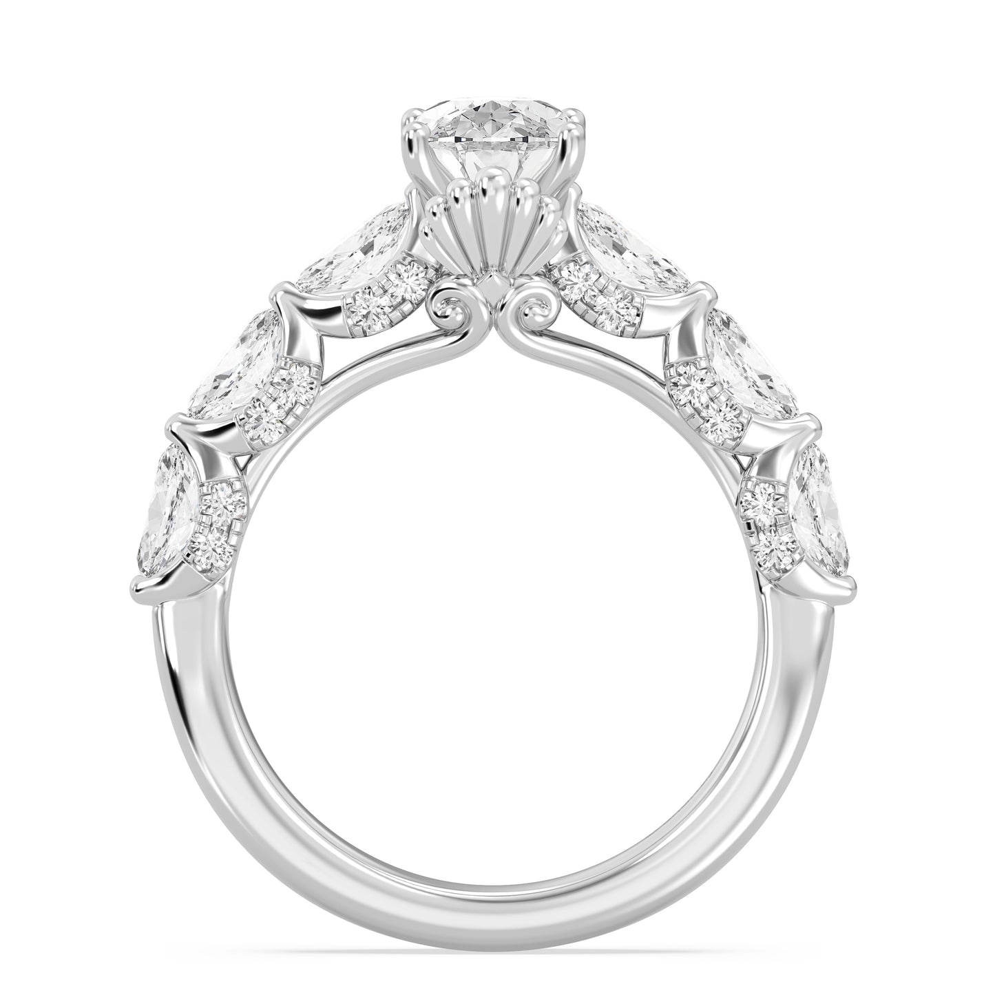 Enchanted Star Lab Grown Diamond 14K Gold Ariel Seashell Engagement Ring