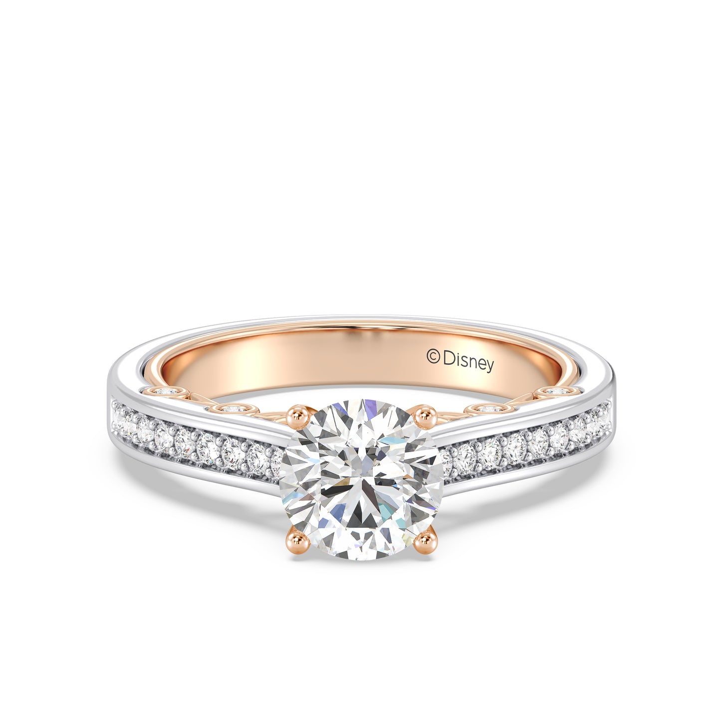 Enchanted Star Lab Grown Diamond 14K Gold  Snow White Bow Engagement Ring Set