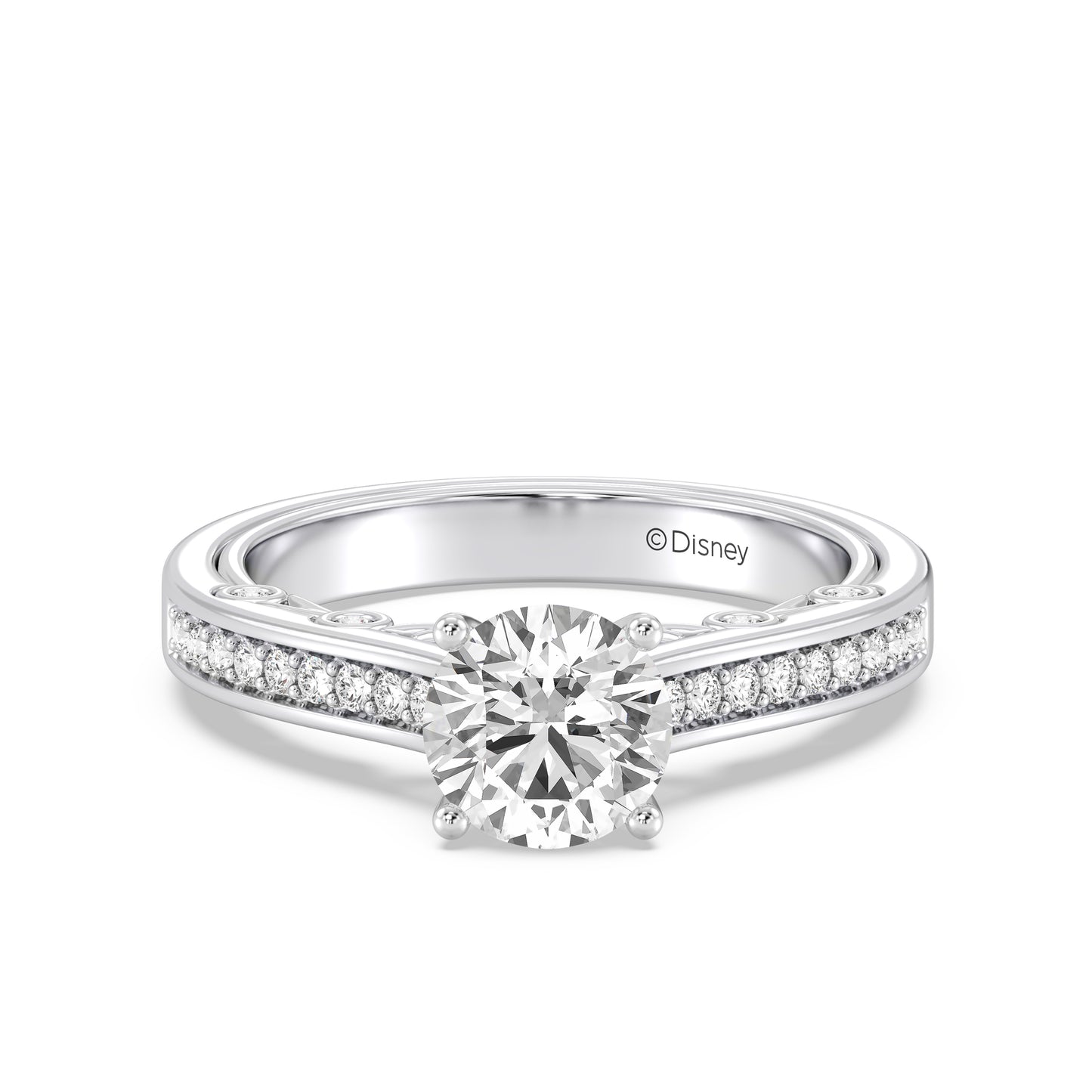 Enchanted Star Lab Grown Diamond 14K Gold  Snow White Bow Engagement Ring Set