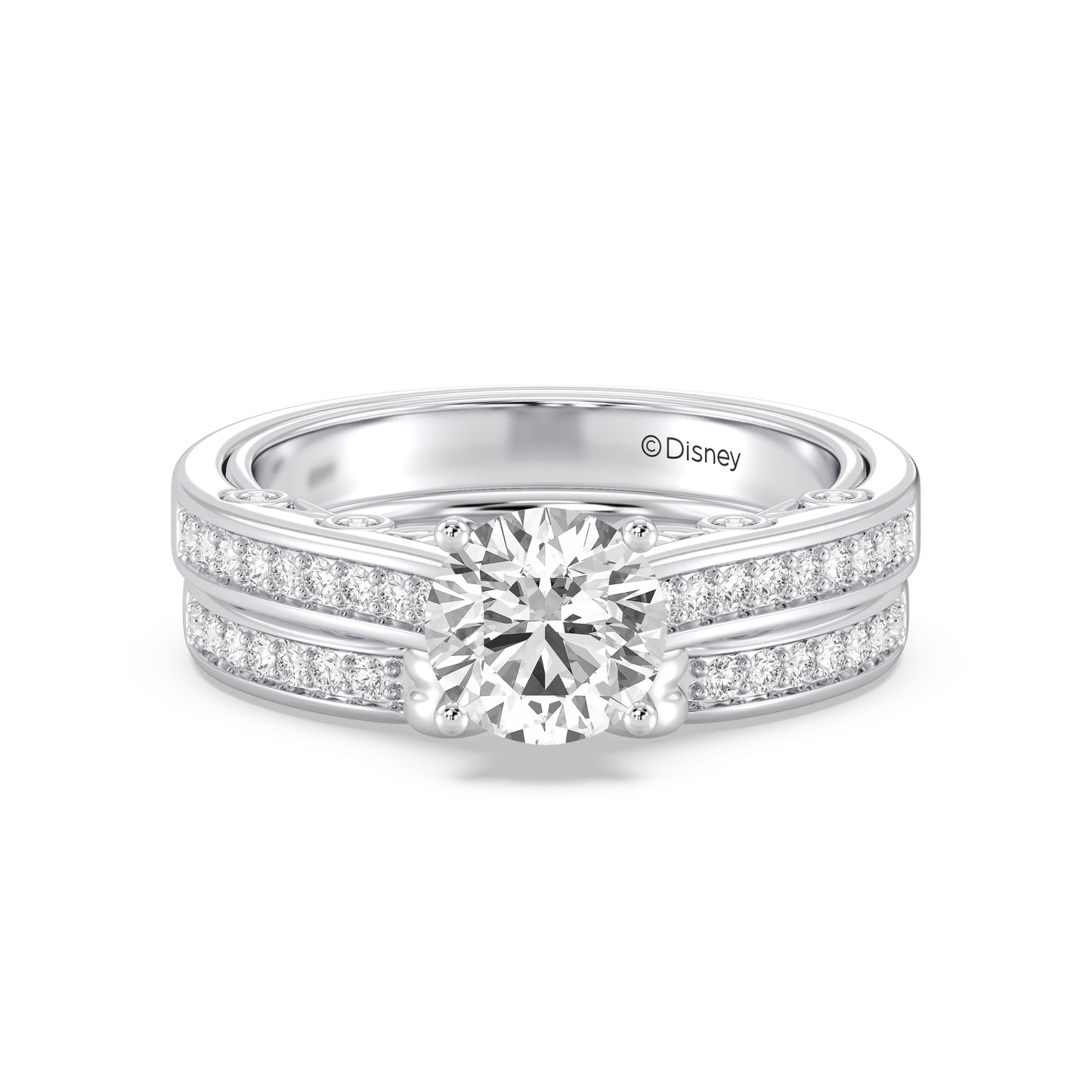 Enchanted Star Lab Grown Diamond 14K Gold  Snow White Bow Engagement Ring Set