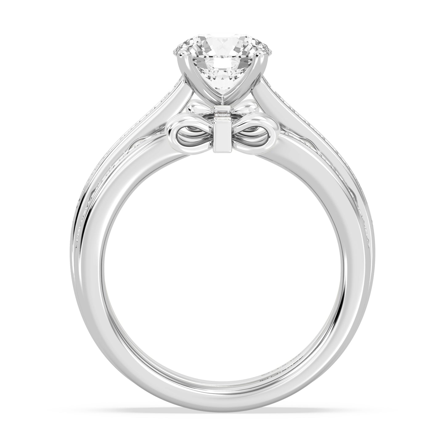 Enchanted Star Lab Grown Diamond 14K Gold  Snow White Bow Engagement Ring Set