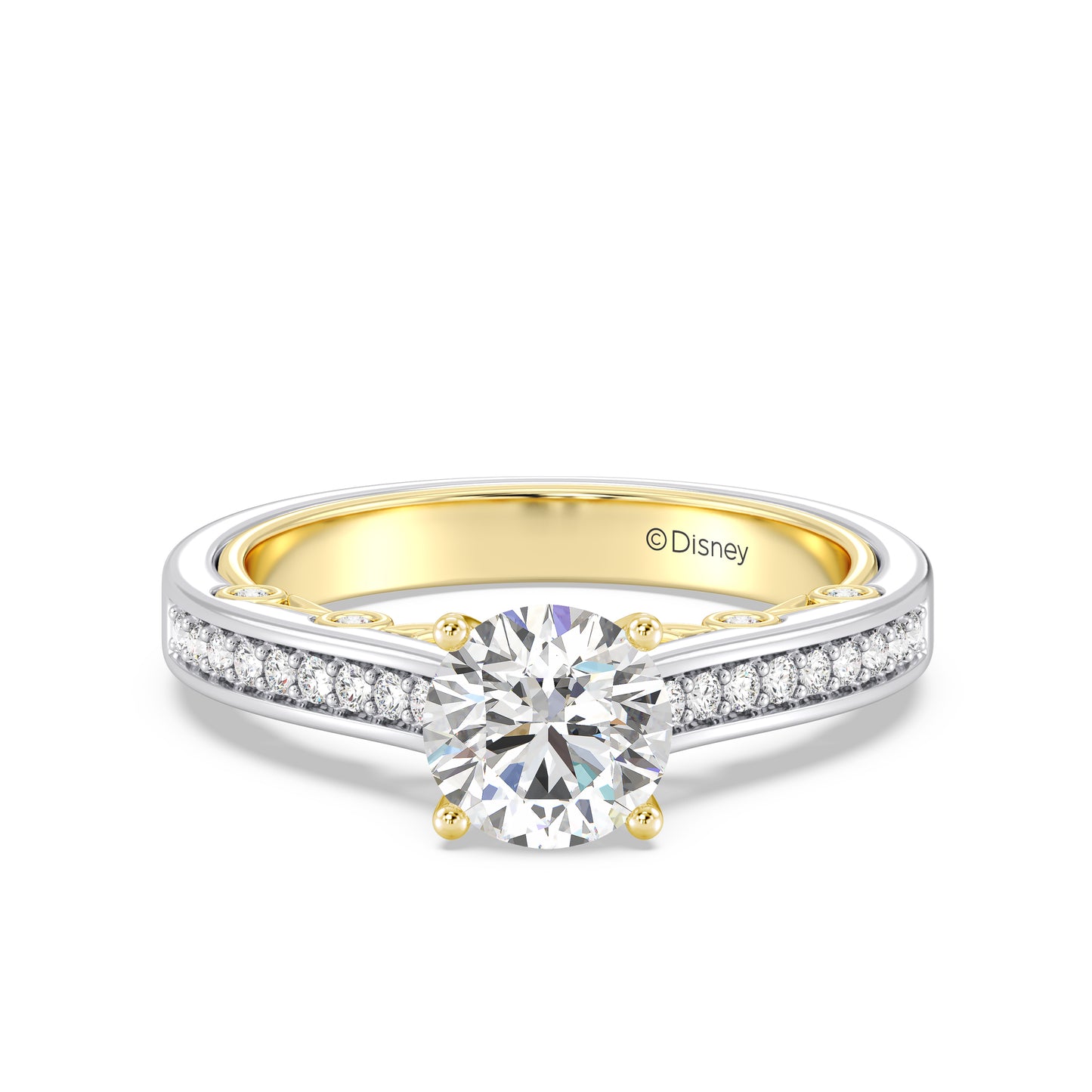 Enchanted Star Lab Grown Diamond 14K Gold  Snow White Bow Engagement Ring Set