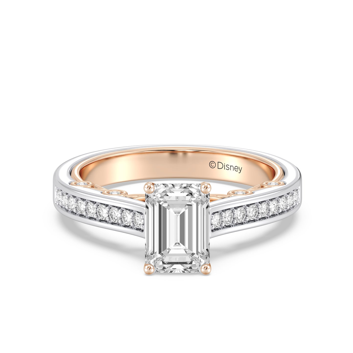 Enchanted Star Lab Grown Diamond 14K Gold  Snow White Bow Engagement Ring Set