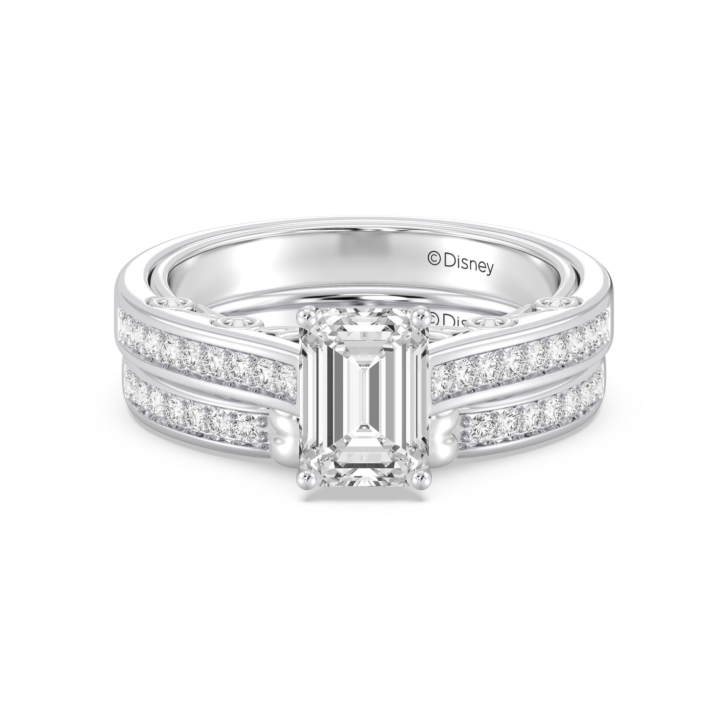 Enchanted Star Lab Grown Diamond 14K Gold  Snow White Bow Engagement Ring Set