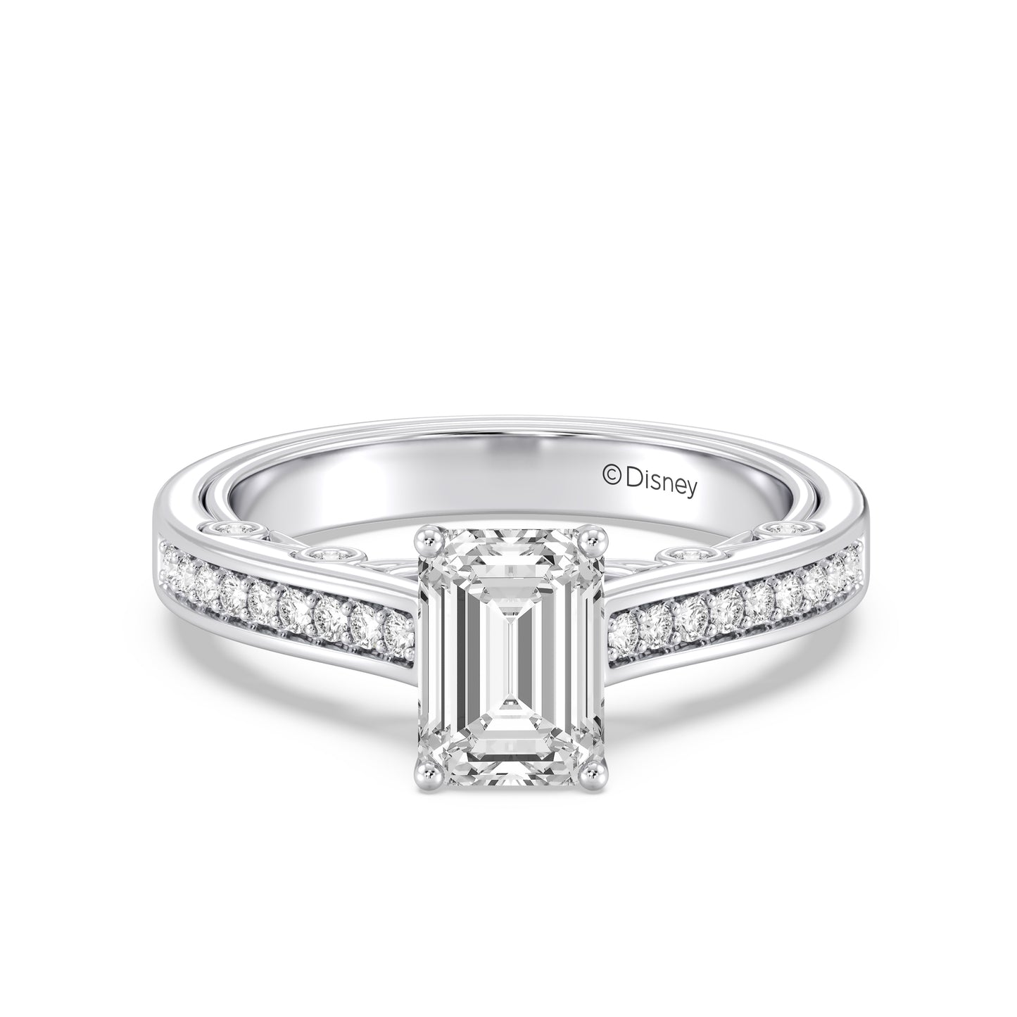Enchanted Star Lab Grown Diamond 14K Gold  Snow White Bow Engagement Ring Set