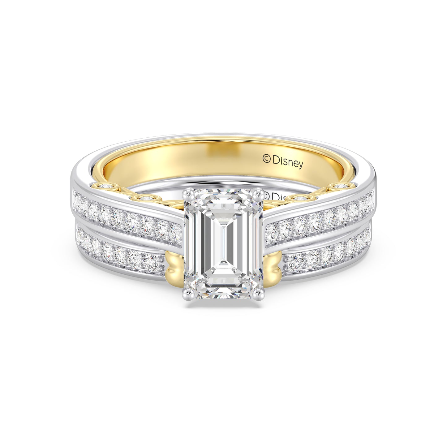 Enchanted Star Lab Grown Diamond 14K Gold  Snow White Bow Engagement Ring Set