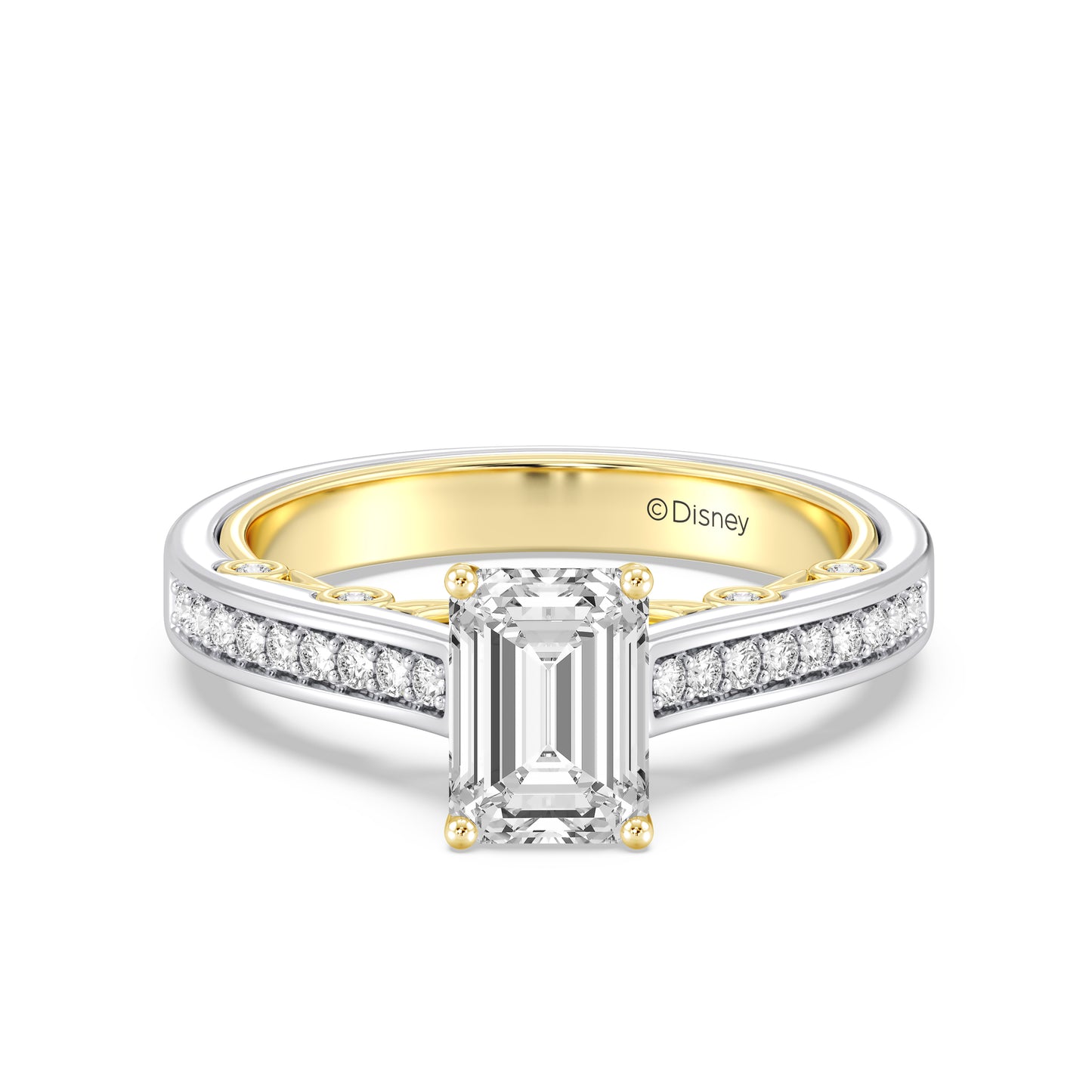 Enchanted Star Lab Grown Diamond 14K Gold  Snow White Bow Engagement Ring Set