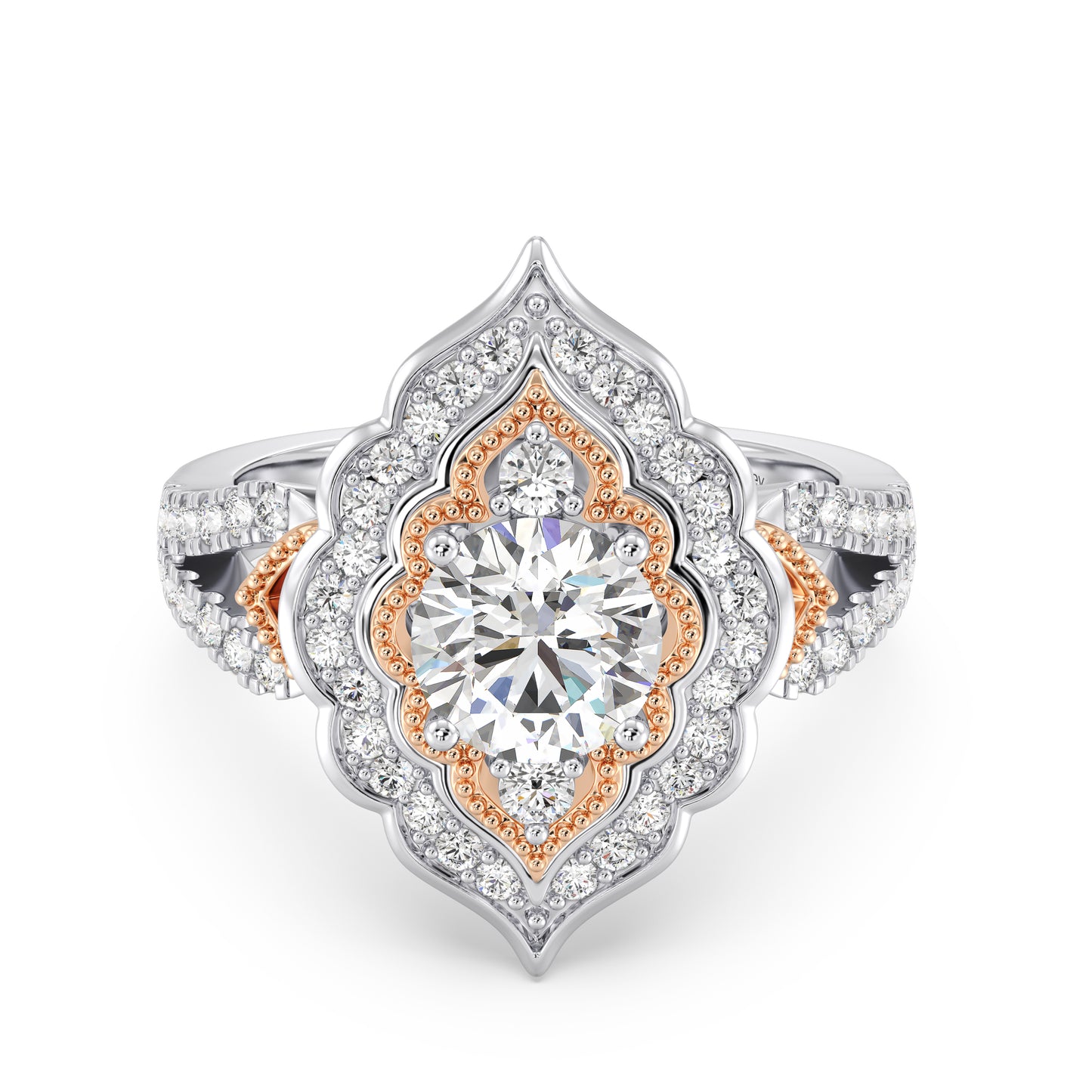 Enchanted Star Lab Grown Diamond Jasmine Arabesque Engagement Ring