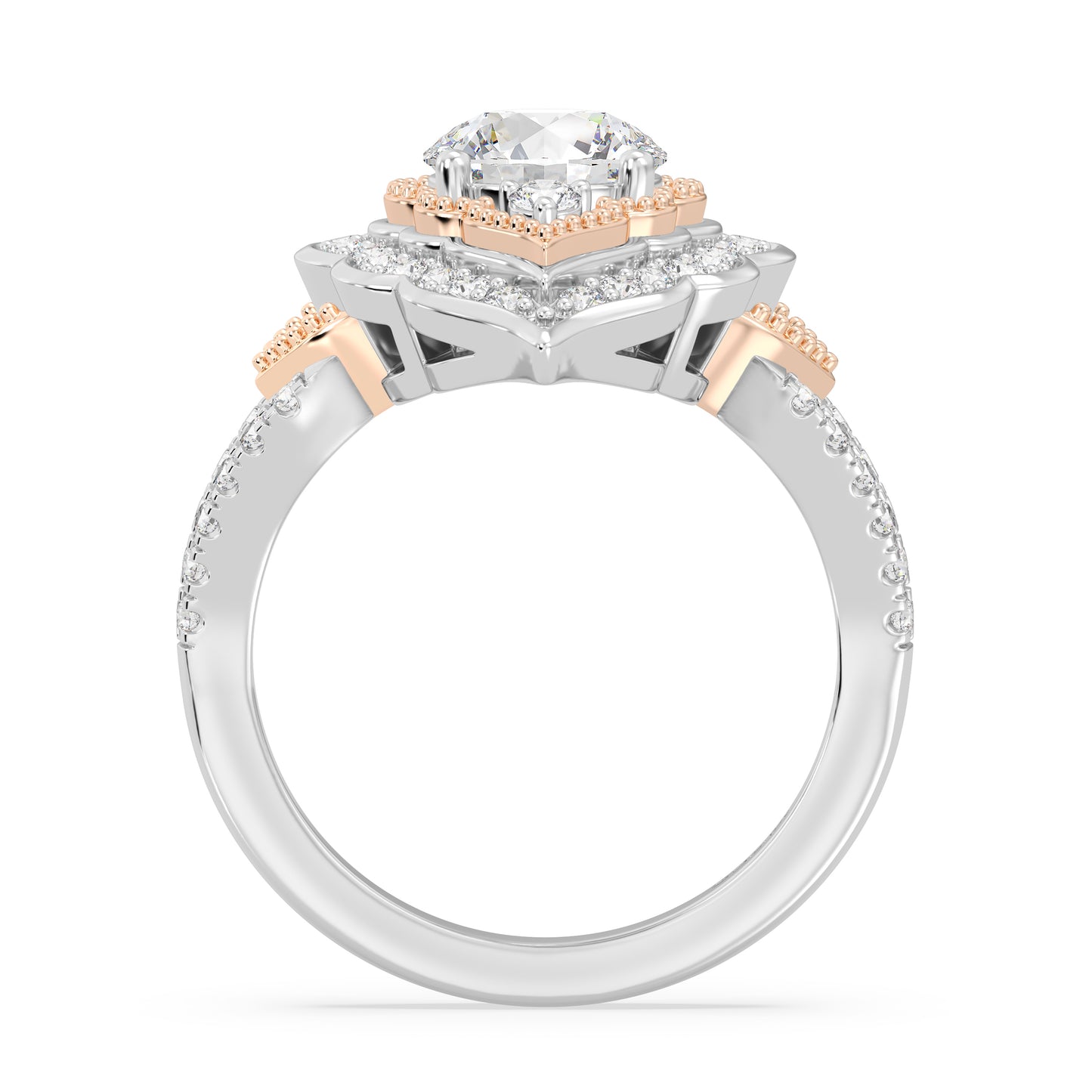 Enchanted Star Lab Grown Diamond Jasmine Arabesque Engagement Ring
