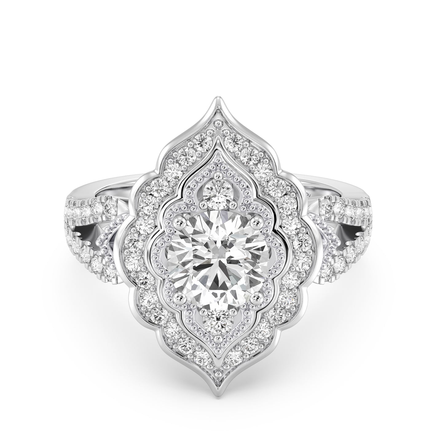 Enchanted Star Lab Grown Diamond Jasmine Arabesque Engagement Ring