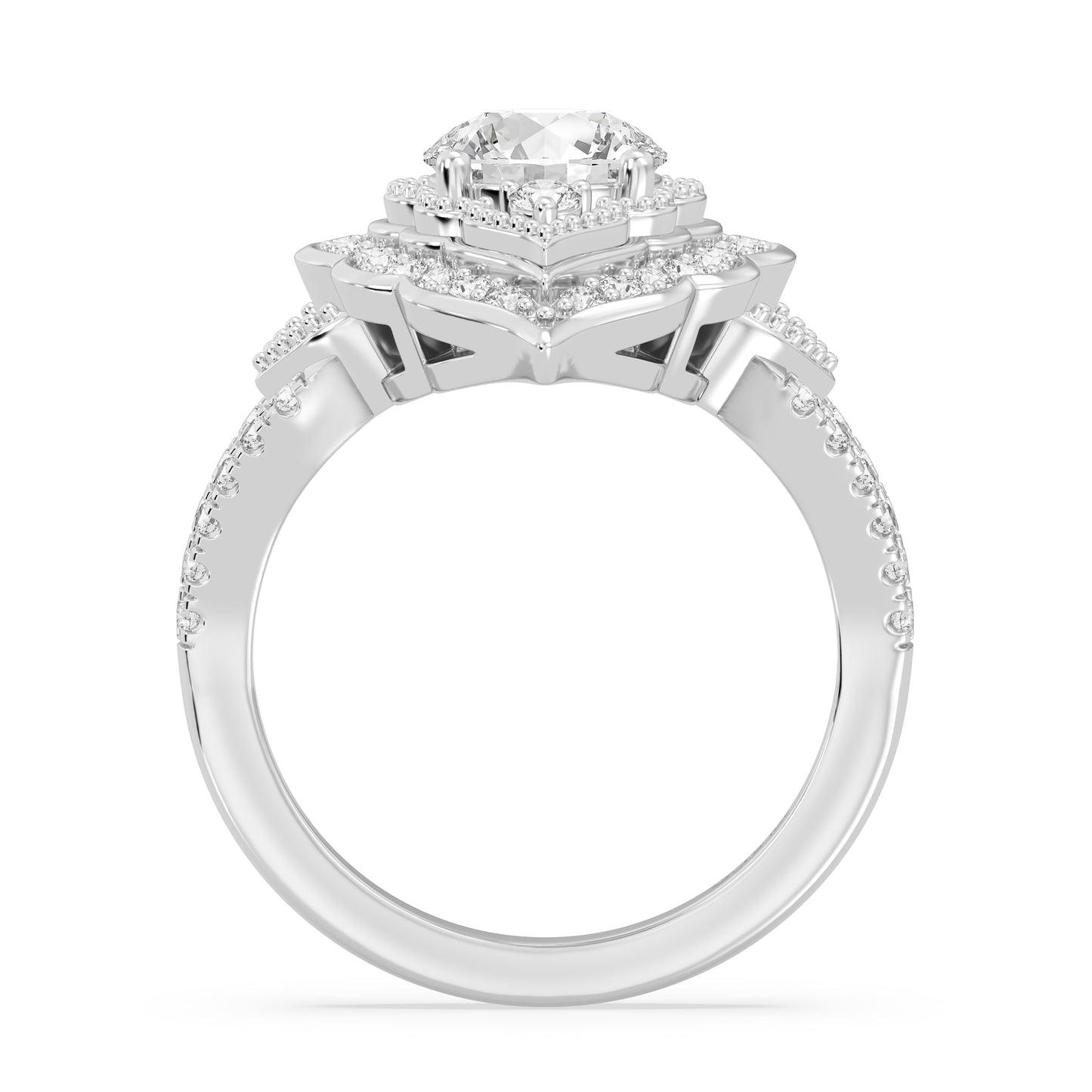 Enchanted Star Lab Grown Diamond Jasmine Arabesque Engagement Ring
