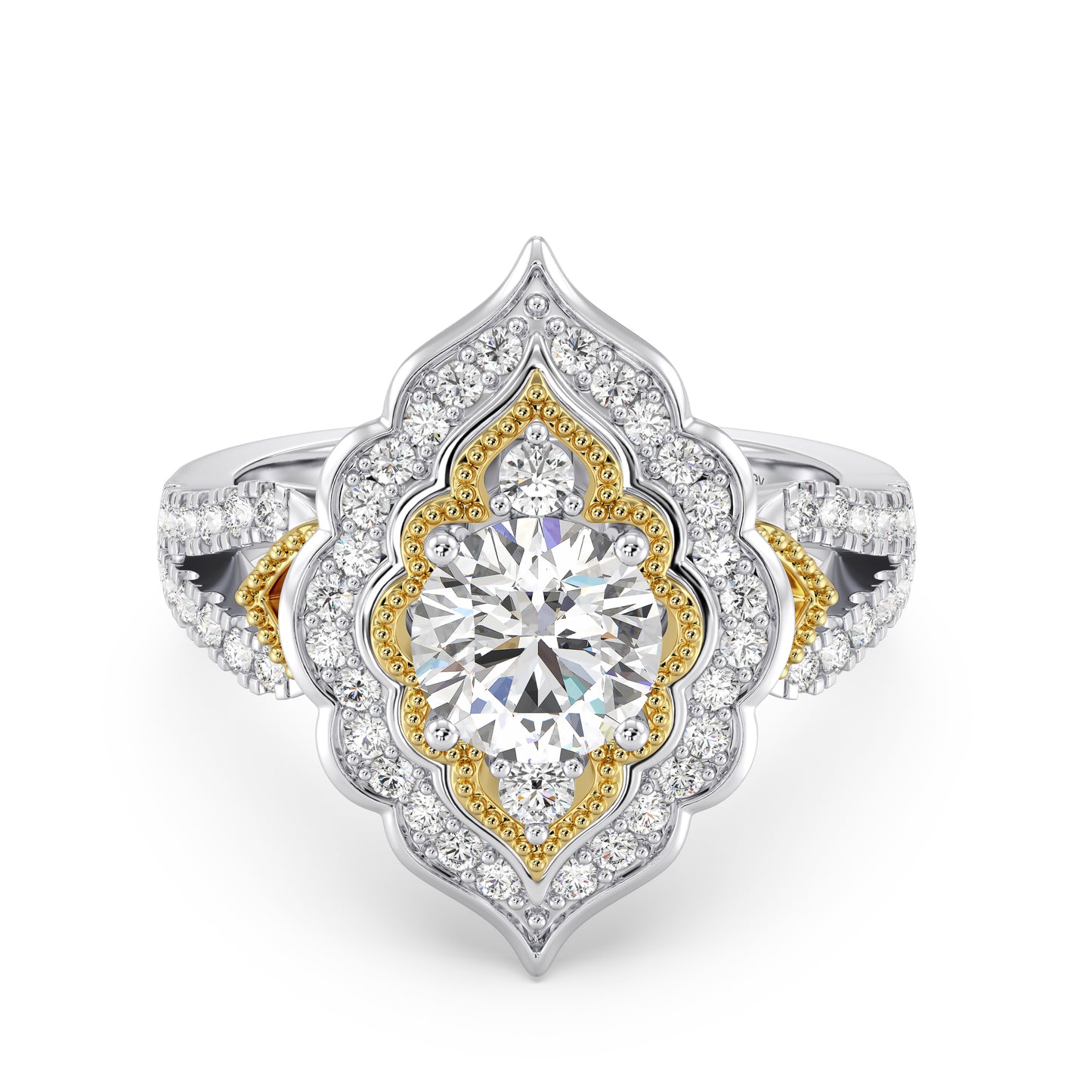 Enchanted Star Lab Grown Diamond Jasmine Arabesque Engagement Ring