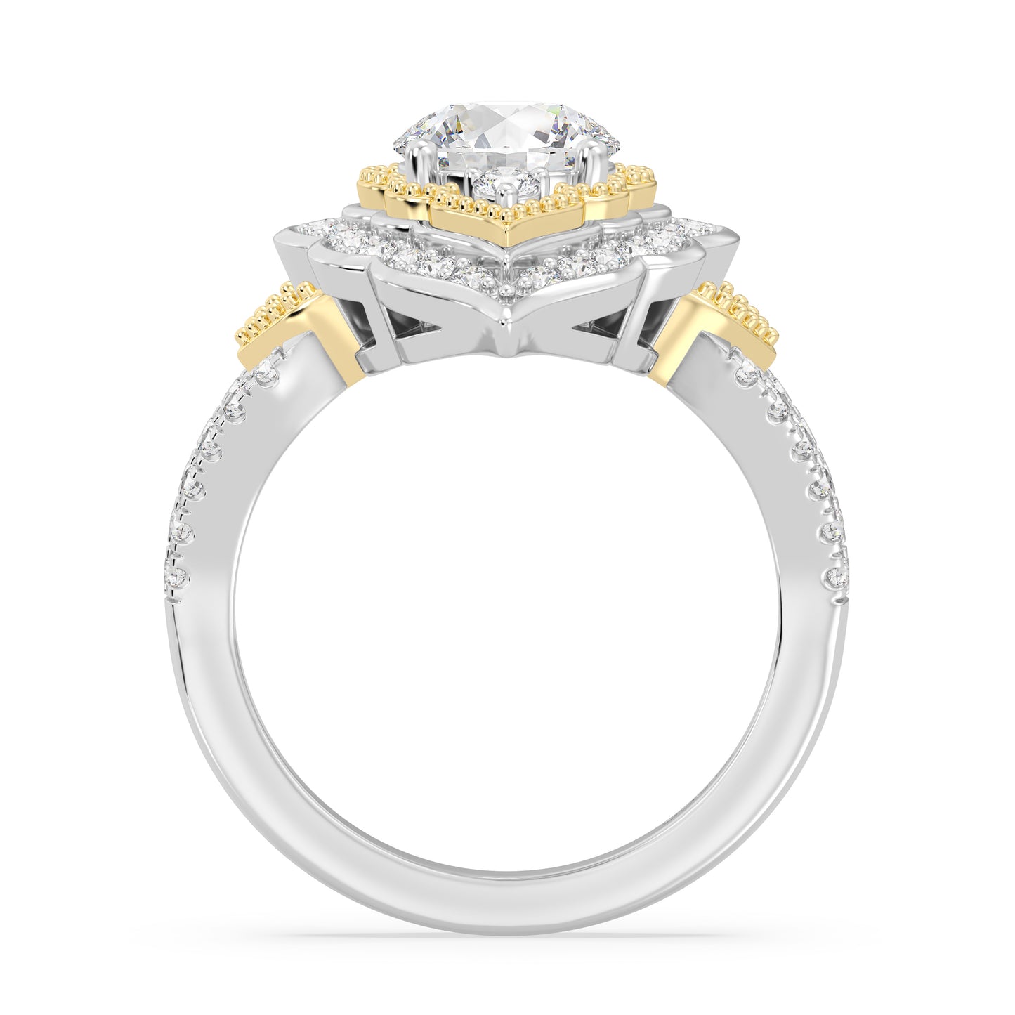 Enchanted Star Lab Grown Diamond Jasmine Arabesque Engagement Ring