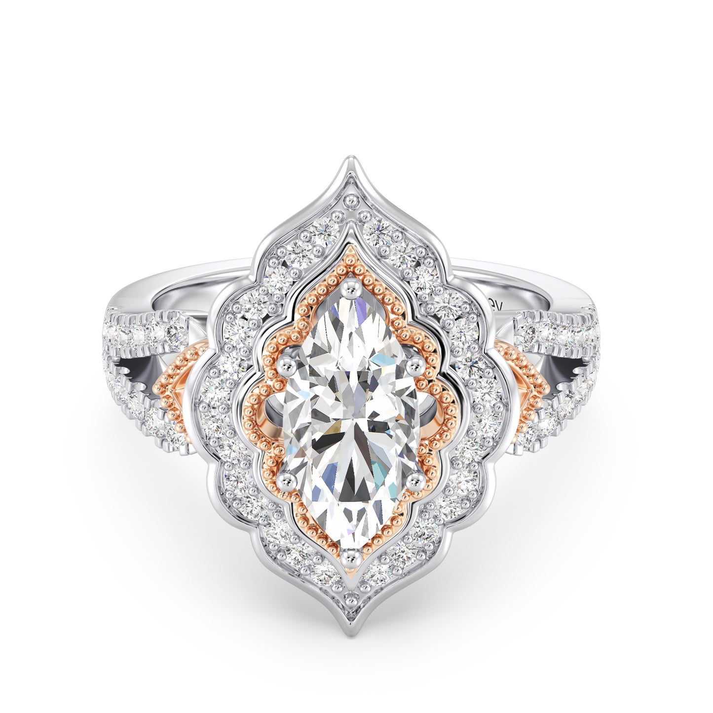 Enchanted Star Lab Grown Diamond Jasmine Arabesque Engagement Ring