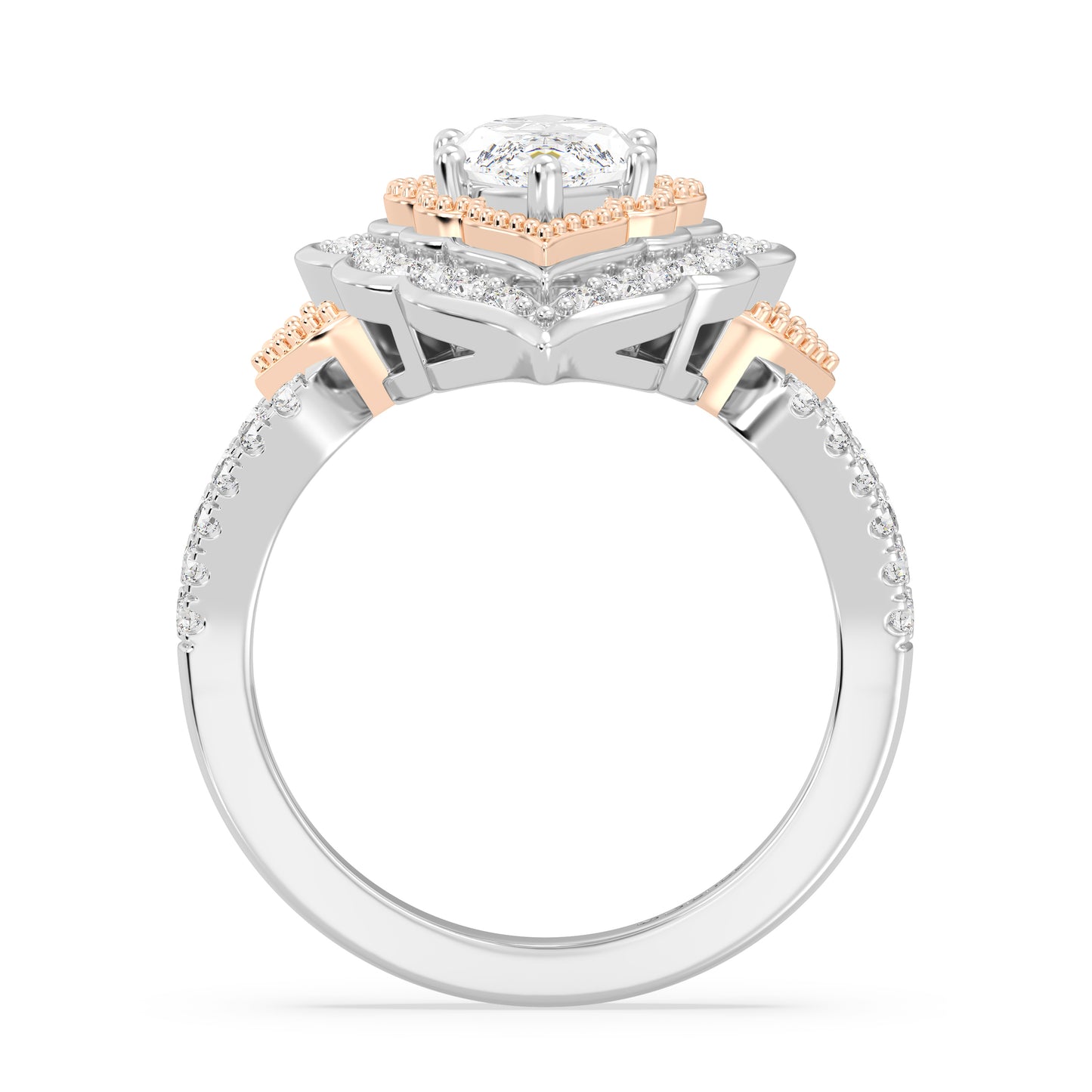 Enchanted Star Lab Grown Diamond Jasmine Arabesque Engagement Ring