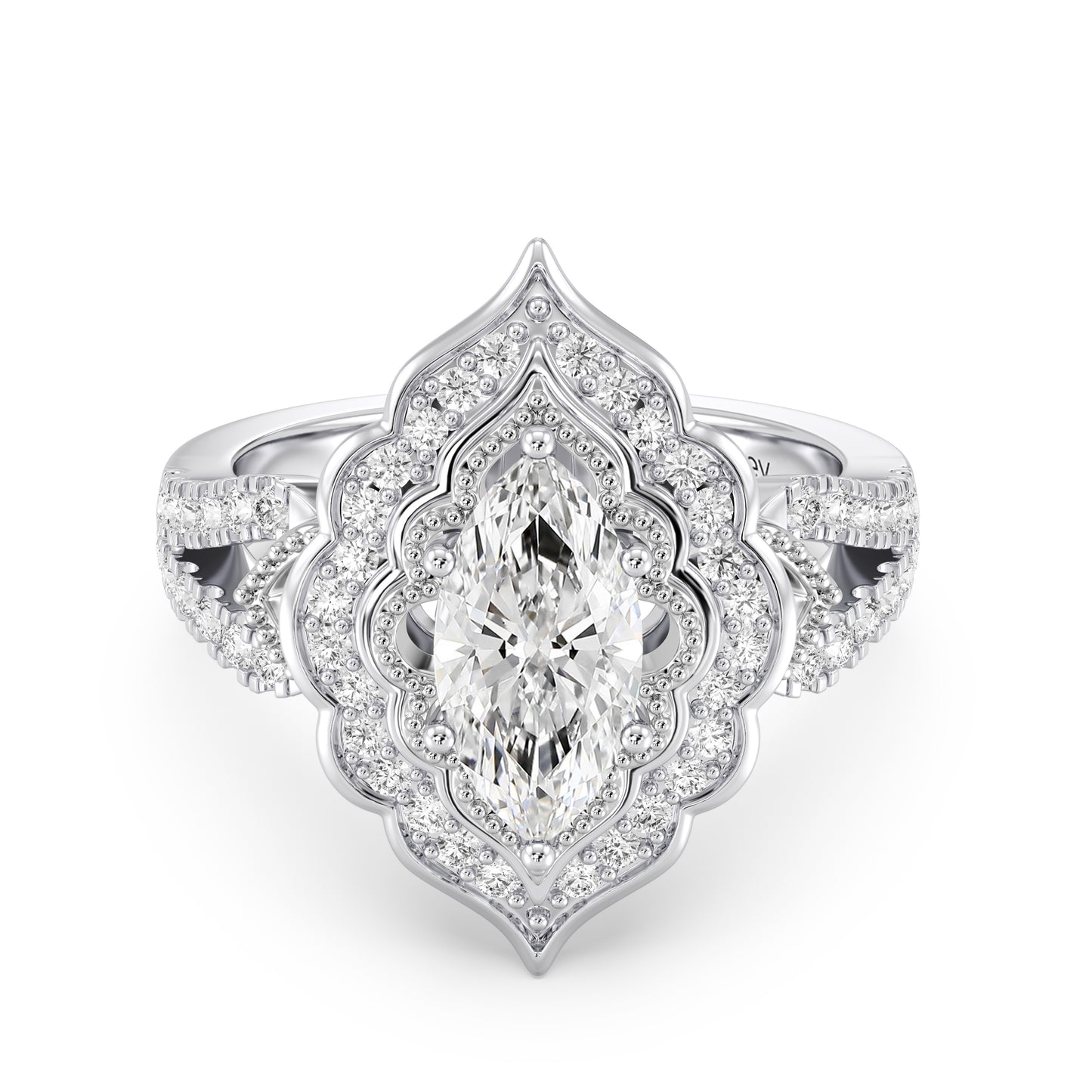 Enchanted Star Lab Grown Diamond Jasmine Arabesque Engagement Ring