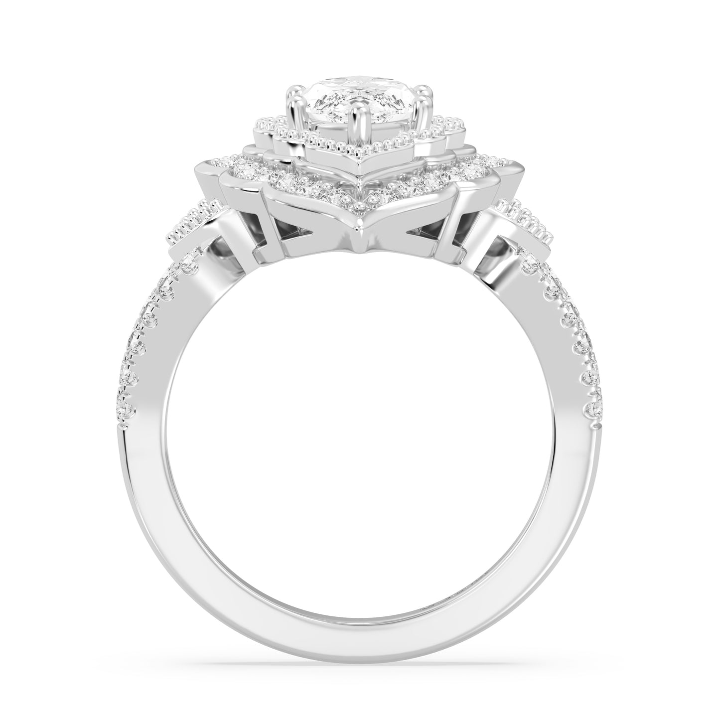 Enchanted Star Lab Grown Diamond Jasmine Arabesque Engagement Ring
