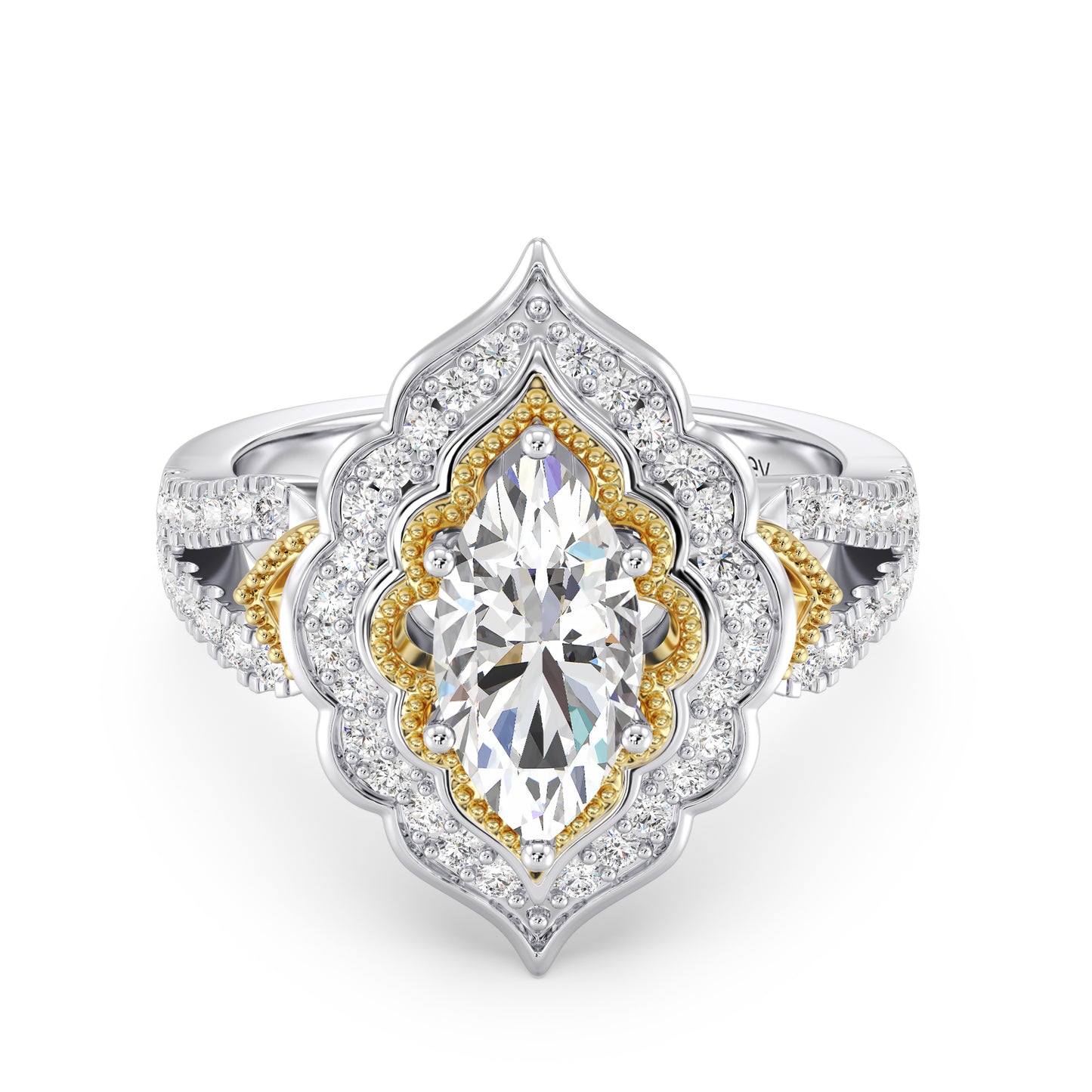 Enchanted Star Lab Grown Diamond Jasmine Arabesque Engagement Ring
